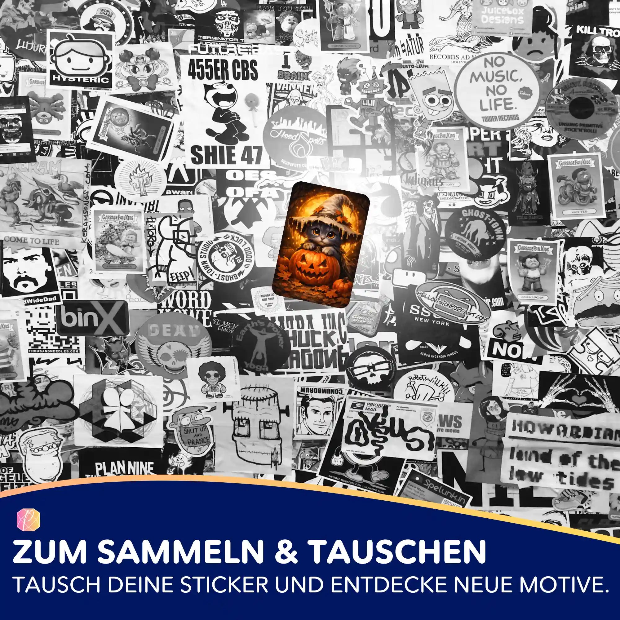 Die kleine Kürbishexe Sticker für Diamond Painting Fans und zur Verzierung deines Bastelzubehörs – 5er Set