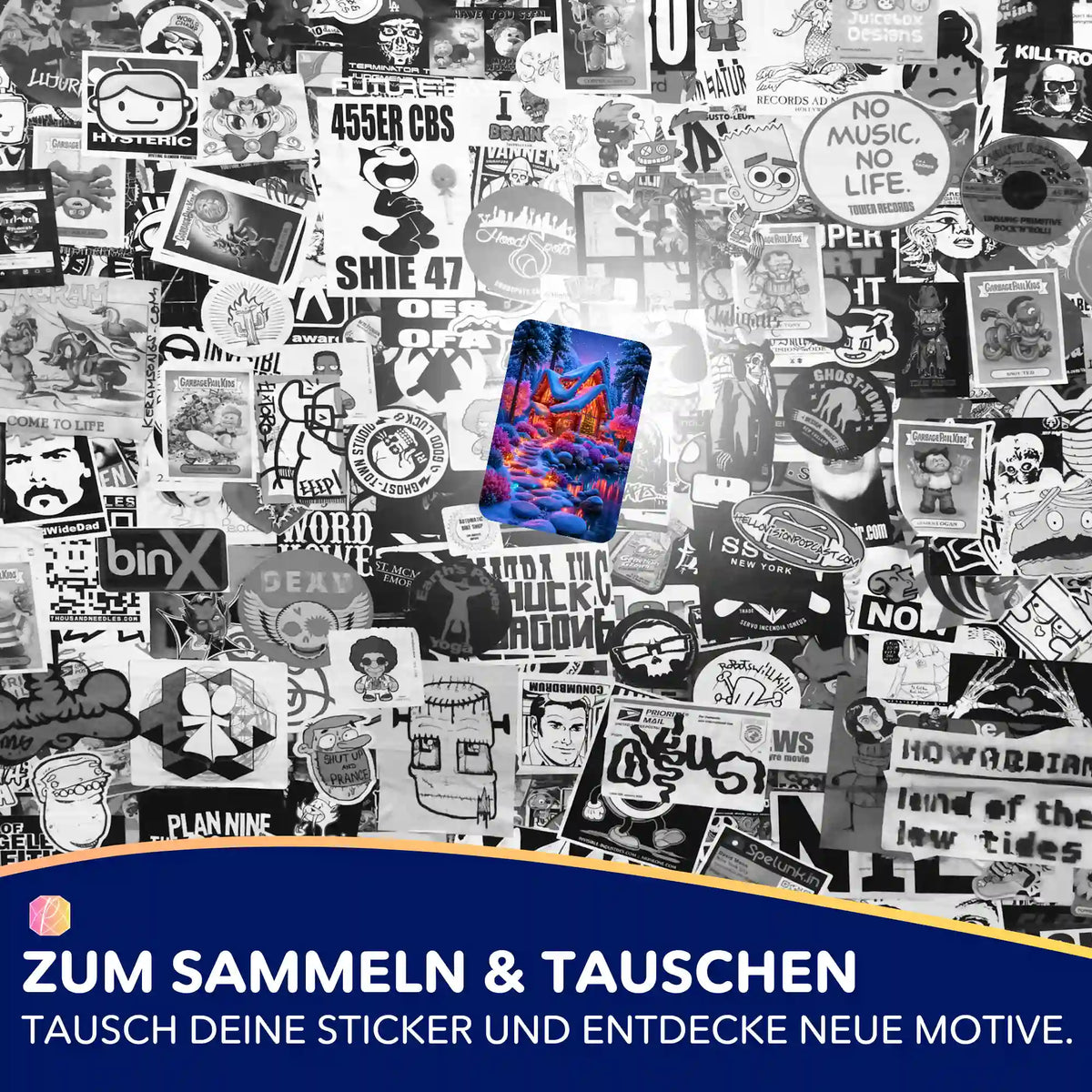 Buntes Sticker-Set Weihnachten im Lichterwald als Zubehör für Diamond Painting und Malen nach Zahlen Bastelprojekte