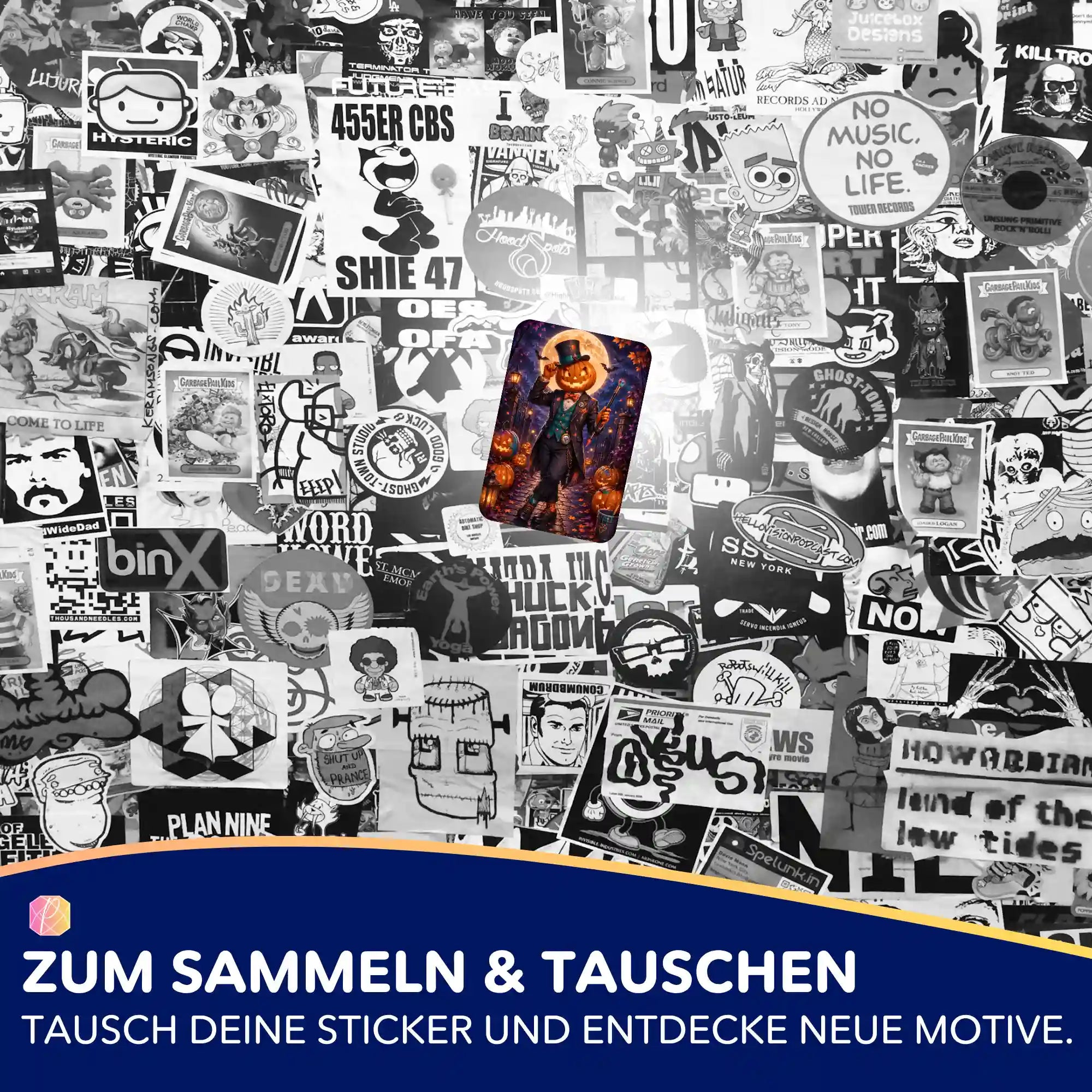 Picmondoo Sticker-Set mit Herbstnacht-Motiv zur Organisation von Diamond Painting und Bastelsets.