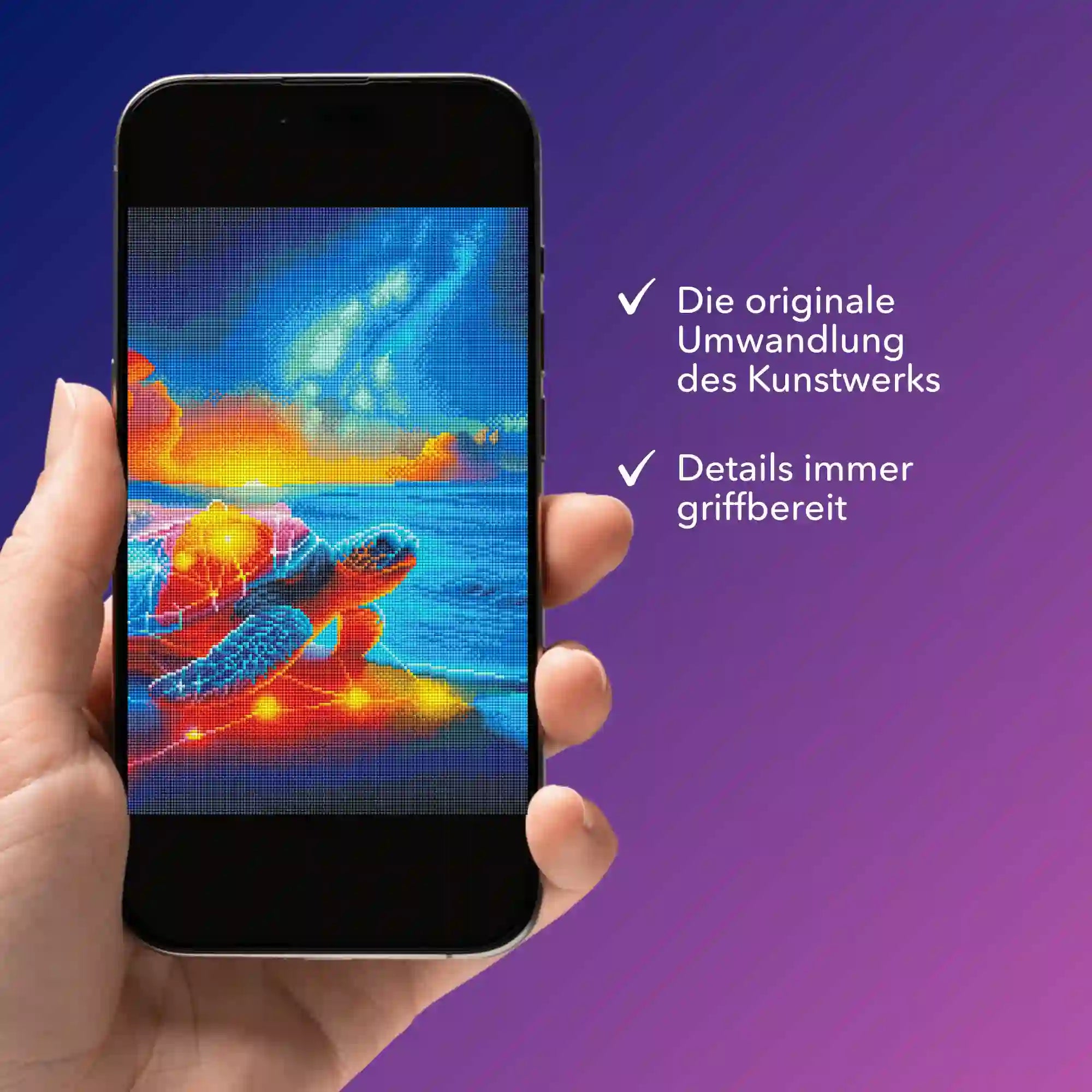 Digitale Bildmappe - Colorful sparkling Turtle