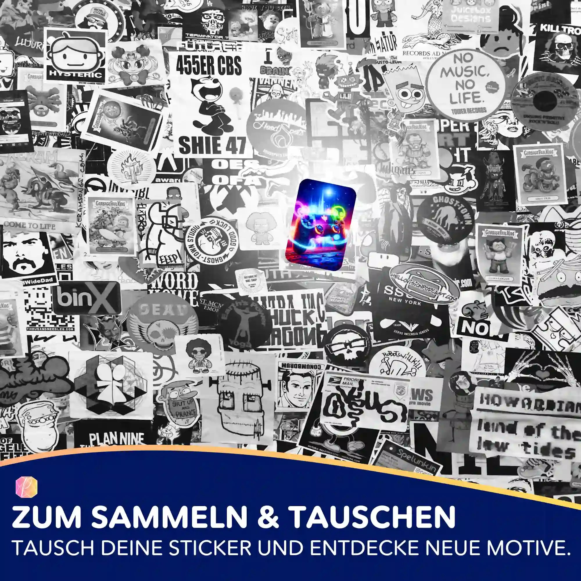 Aufkleber 5er-Set - Gamer Universum