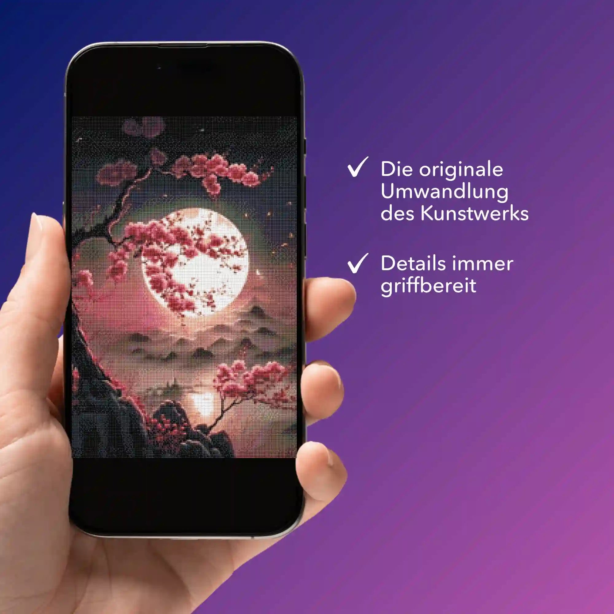 Digitale Bildmappe - Kirschblüten im Mondschein