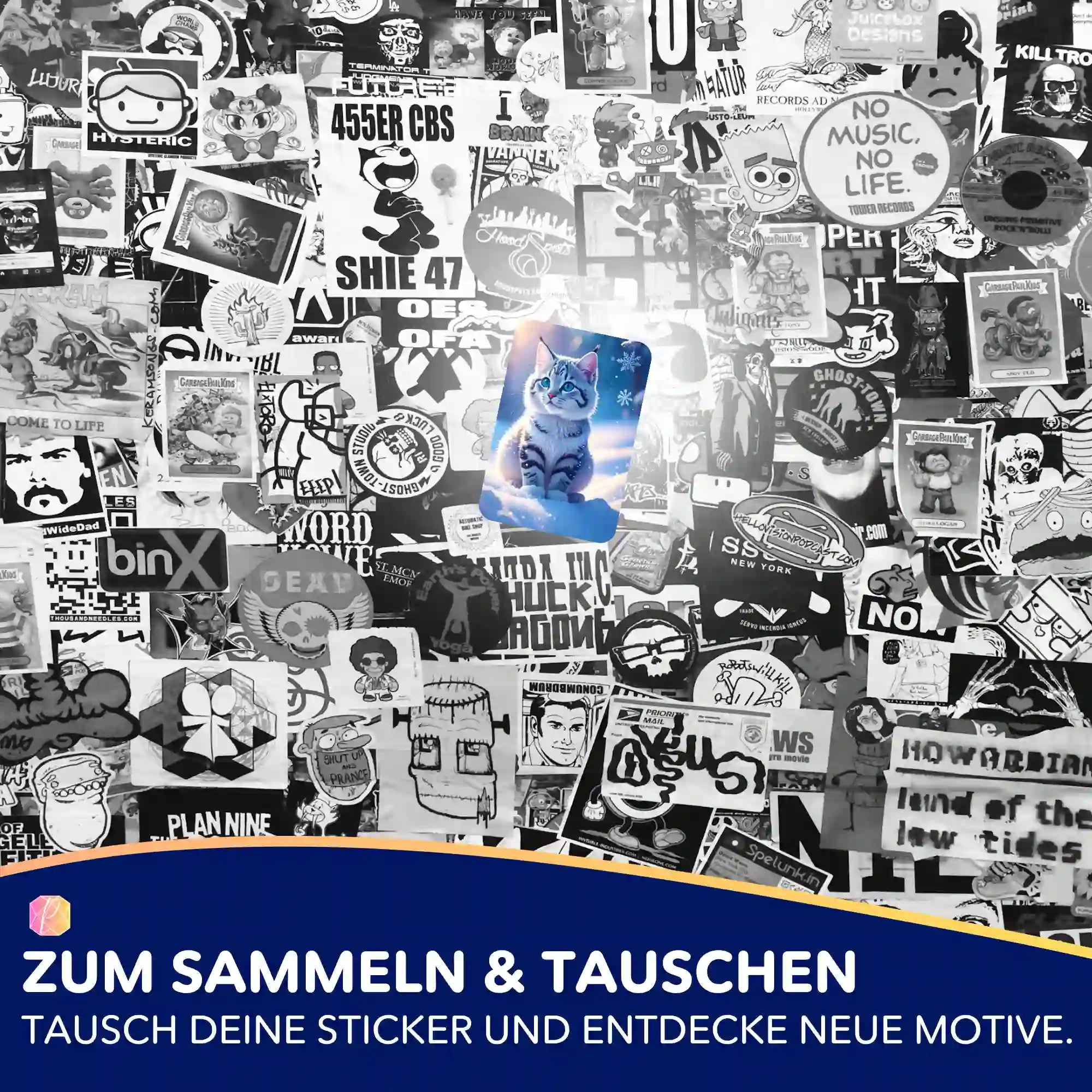 Aufkleber 5er-Set - Schneegeist