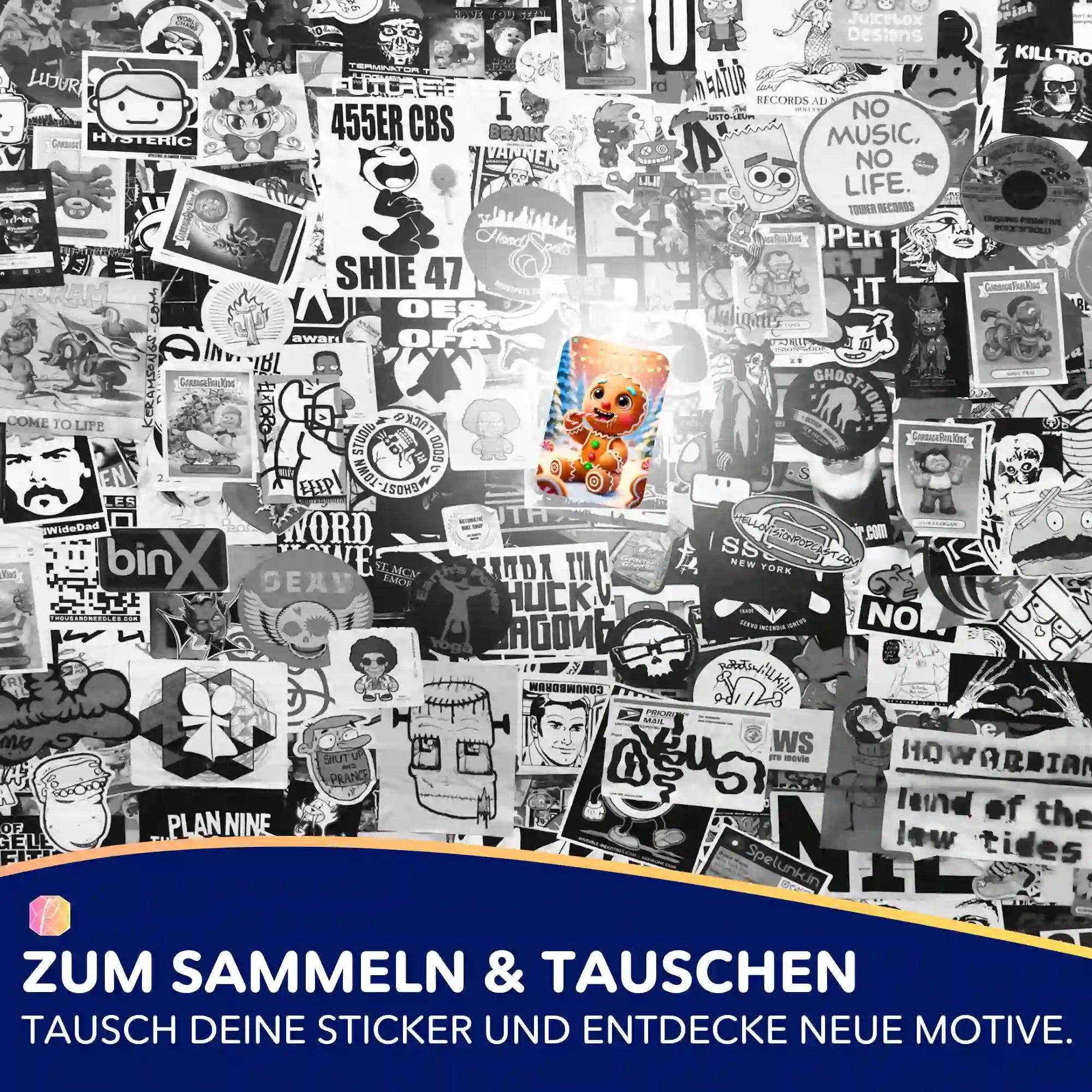 Aufkleber 5er-Set - Lebkuchenmann "Limited Edition"