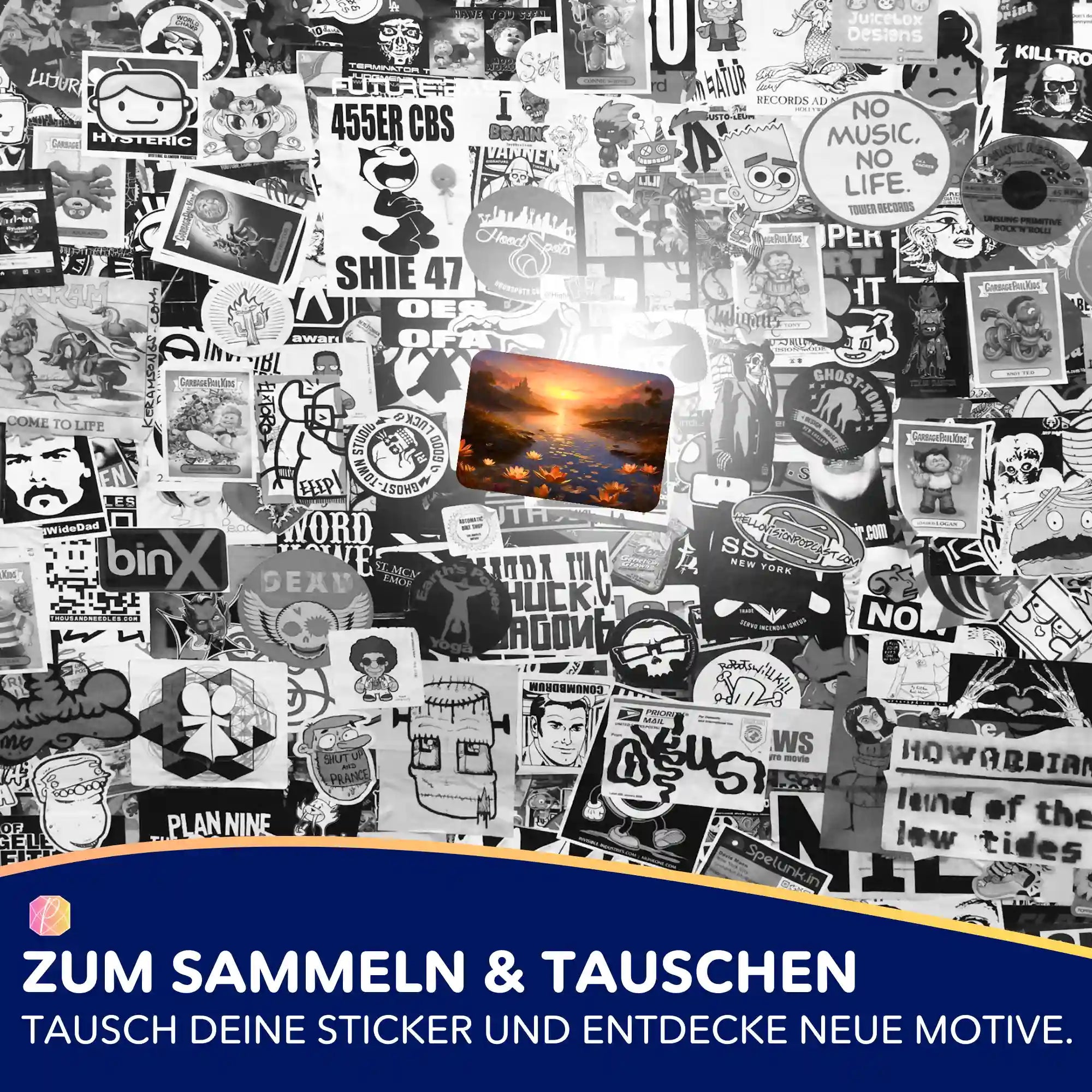 Aufkleber 5er-Set - Wenn der Tag ausatmet