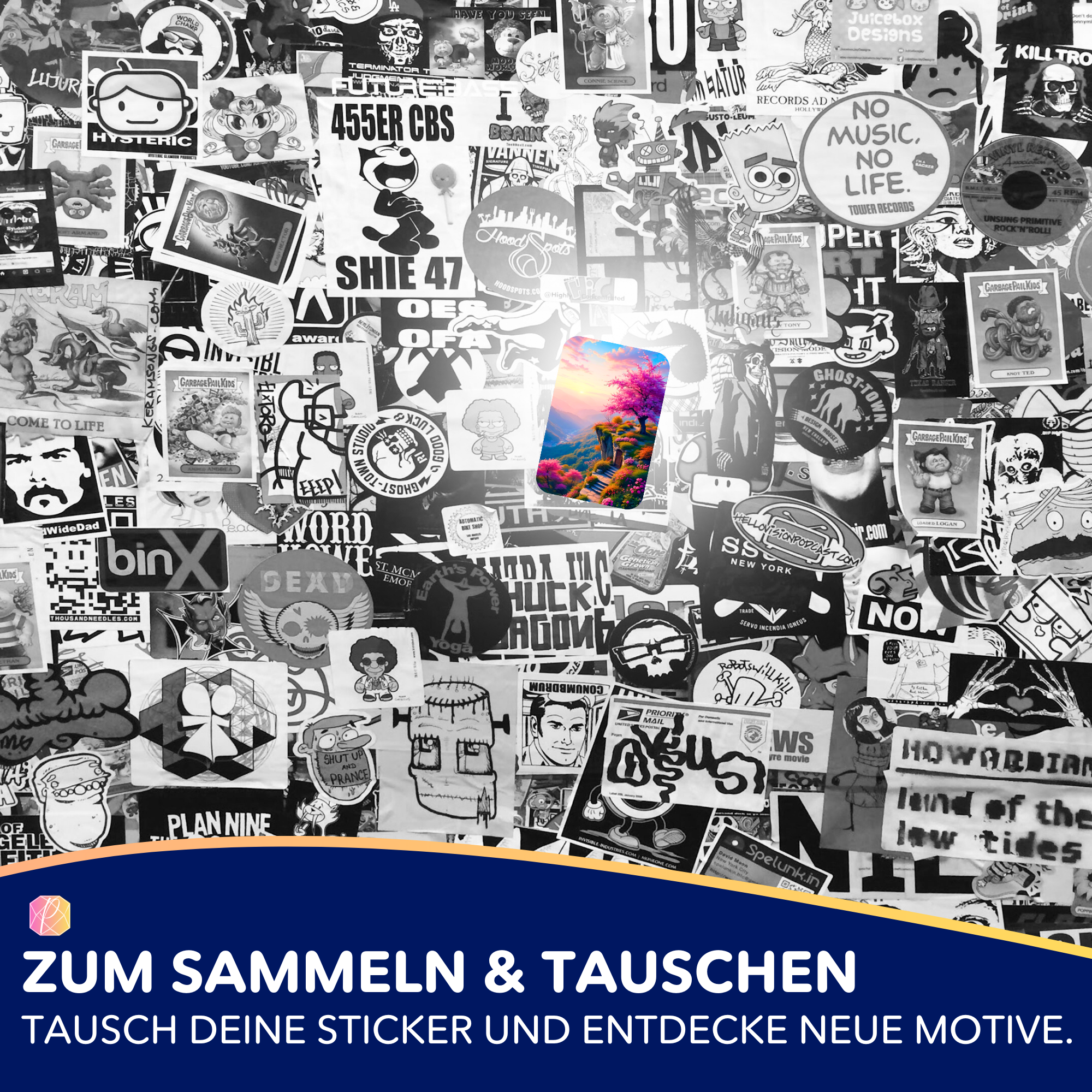 Aufkleber 5er-Set - Morgendämmerung
