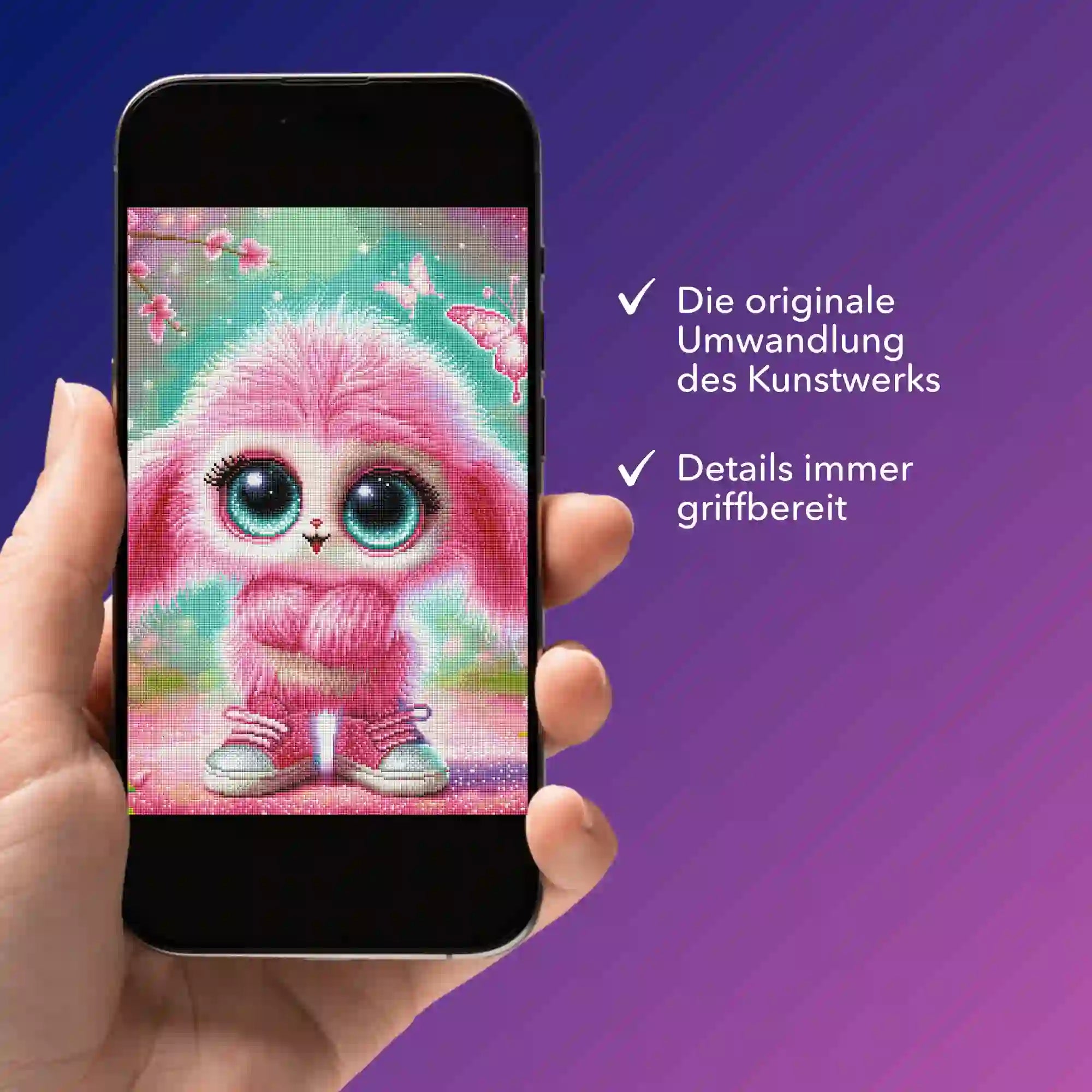 Digitale Bildmappe - Pink Fluffel Knuffel