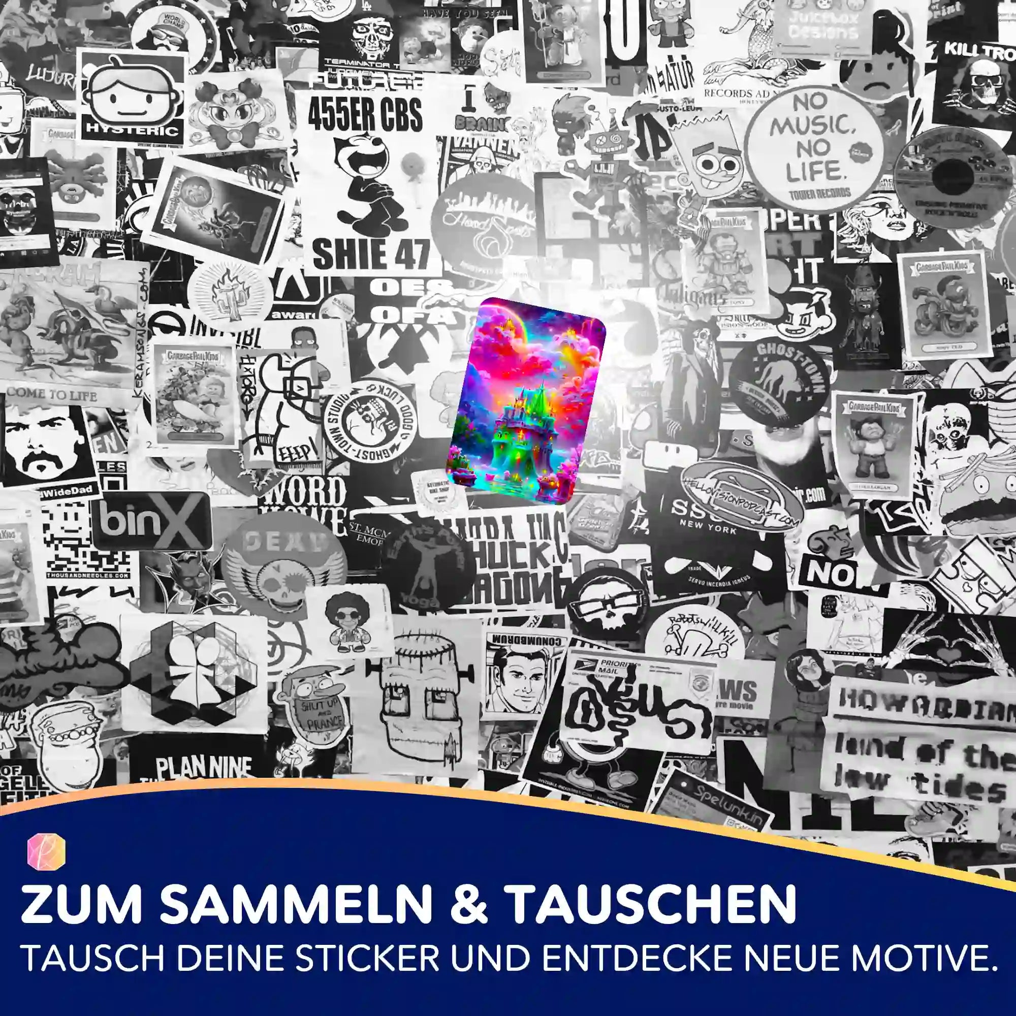 Aufkleber 5er-Set - Traumland in der Fantasie