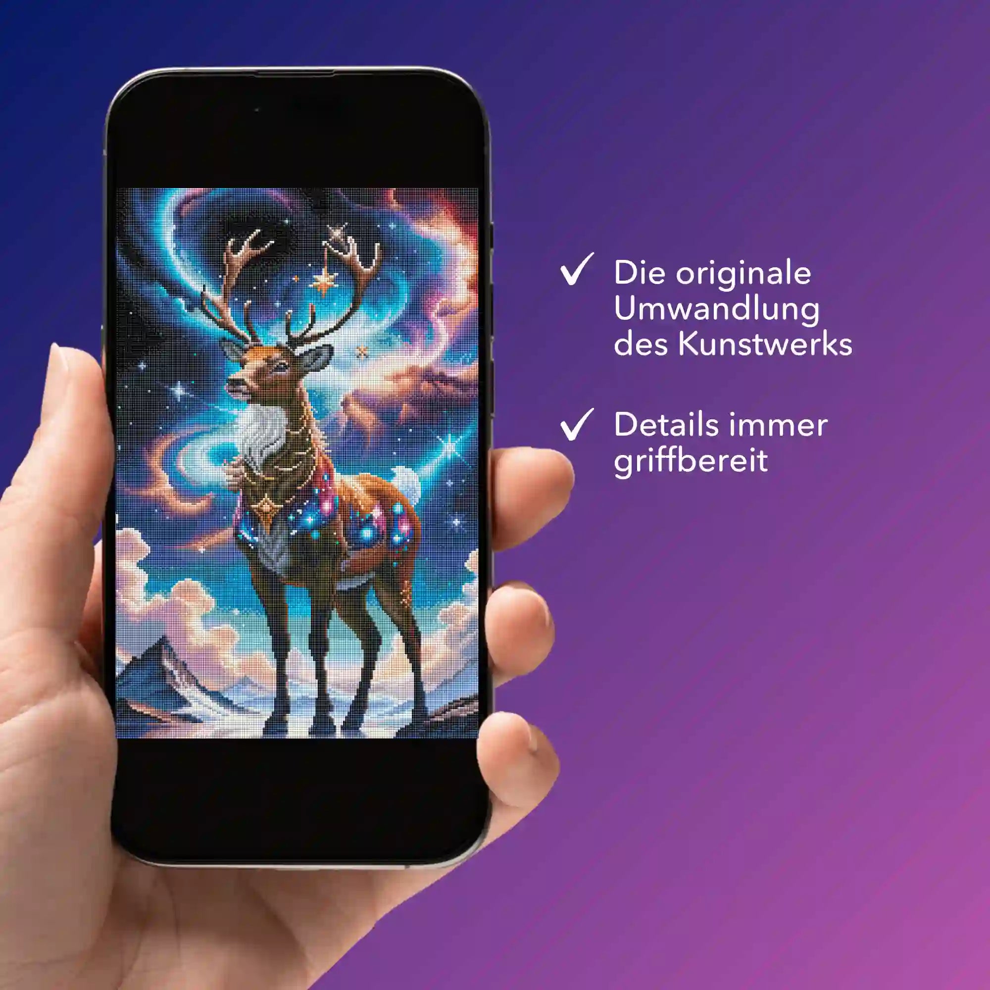 Digitale Bildmappe - Rentier im Abendzauber