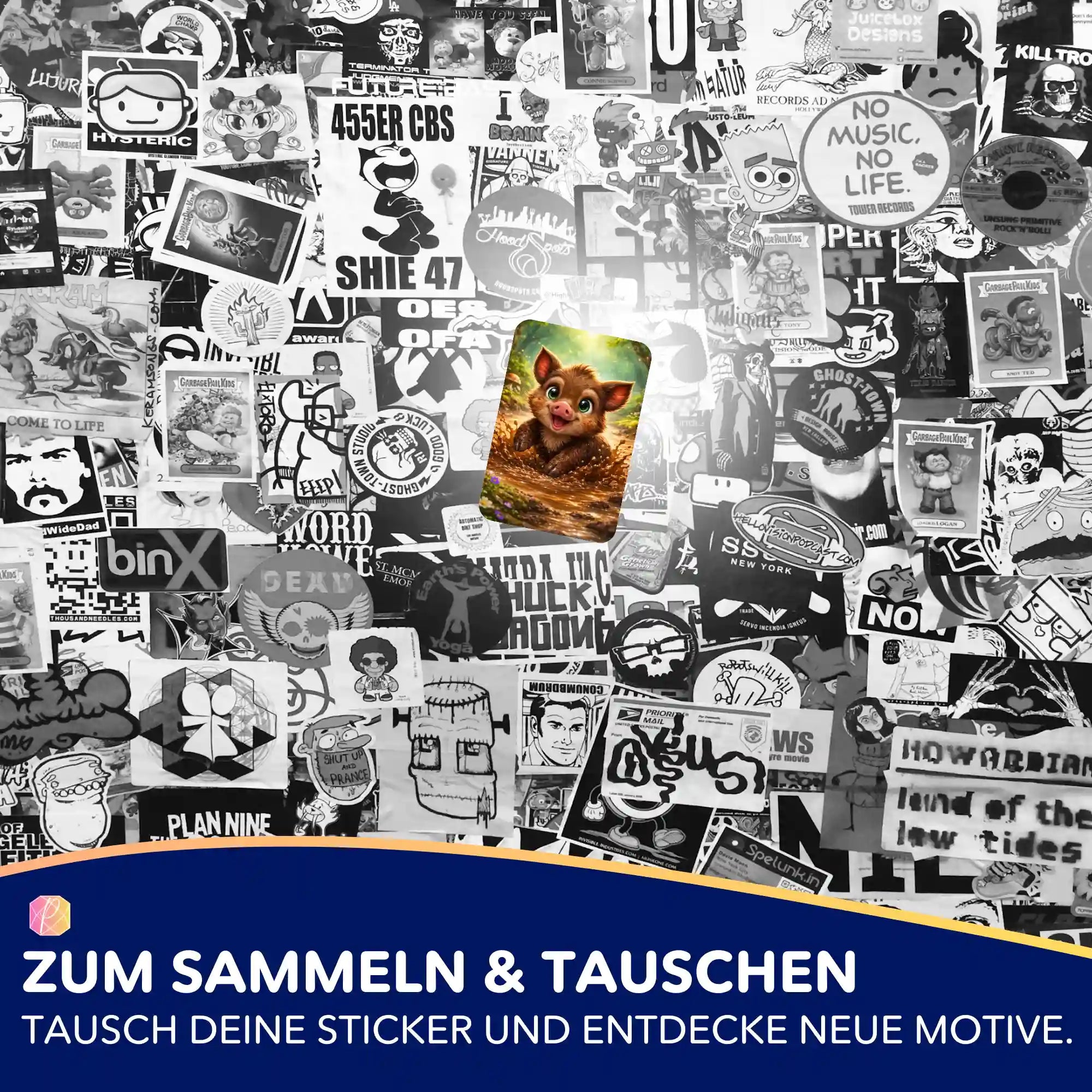 Aufkleber 5er-Set - Pfützenglück