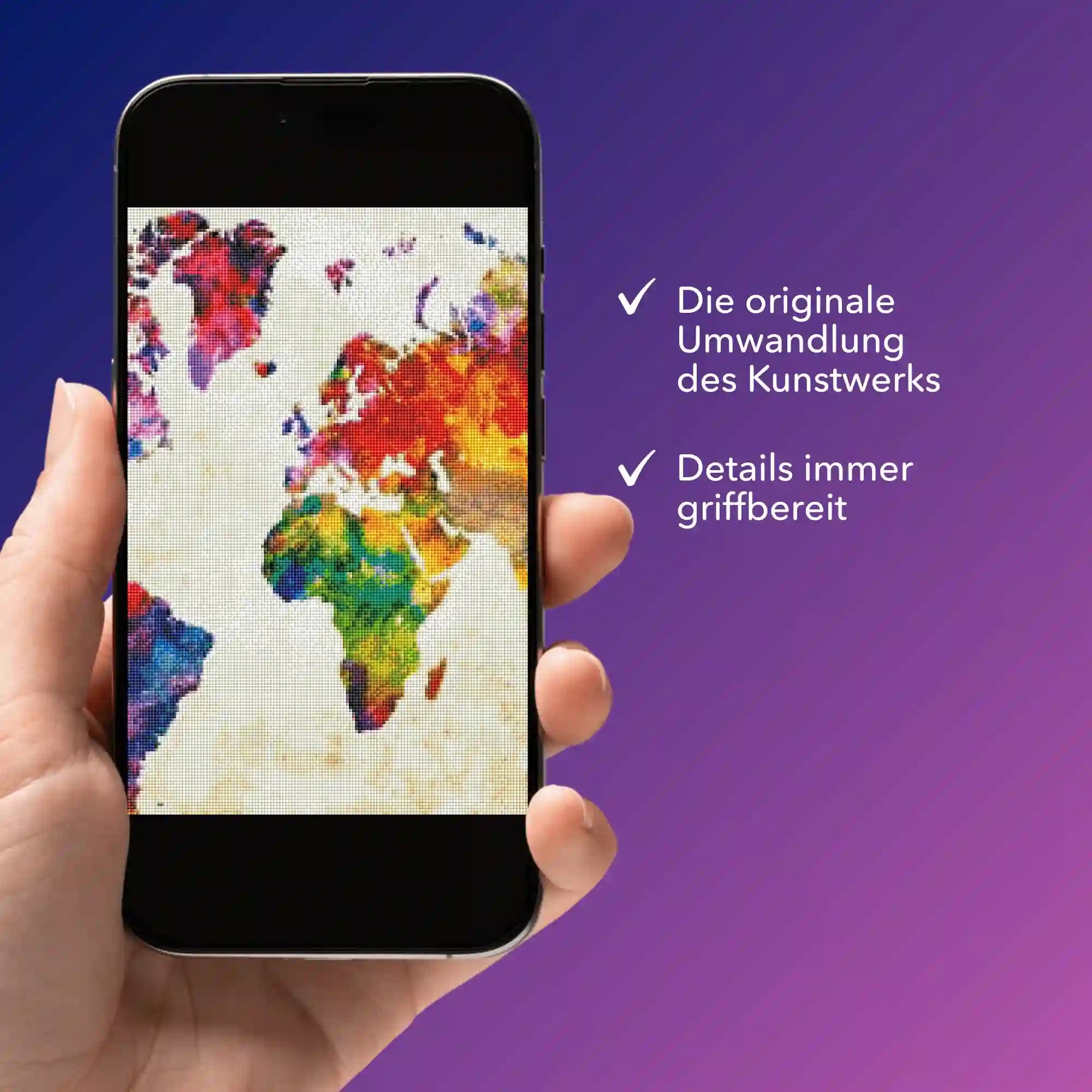 Digitale Bildmappe - Bunte Weltkarte