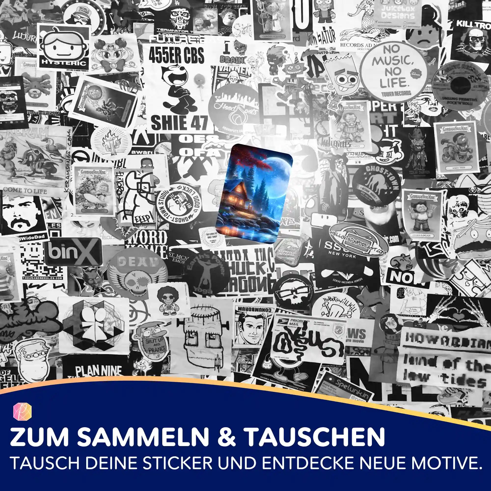 Picmondoo Sticker-Set mit stimmungsvollem Wald-Motiv als Zubehör für Diamond Painting und Bastelfans