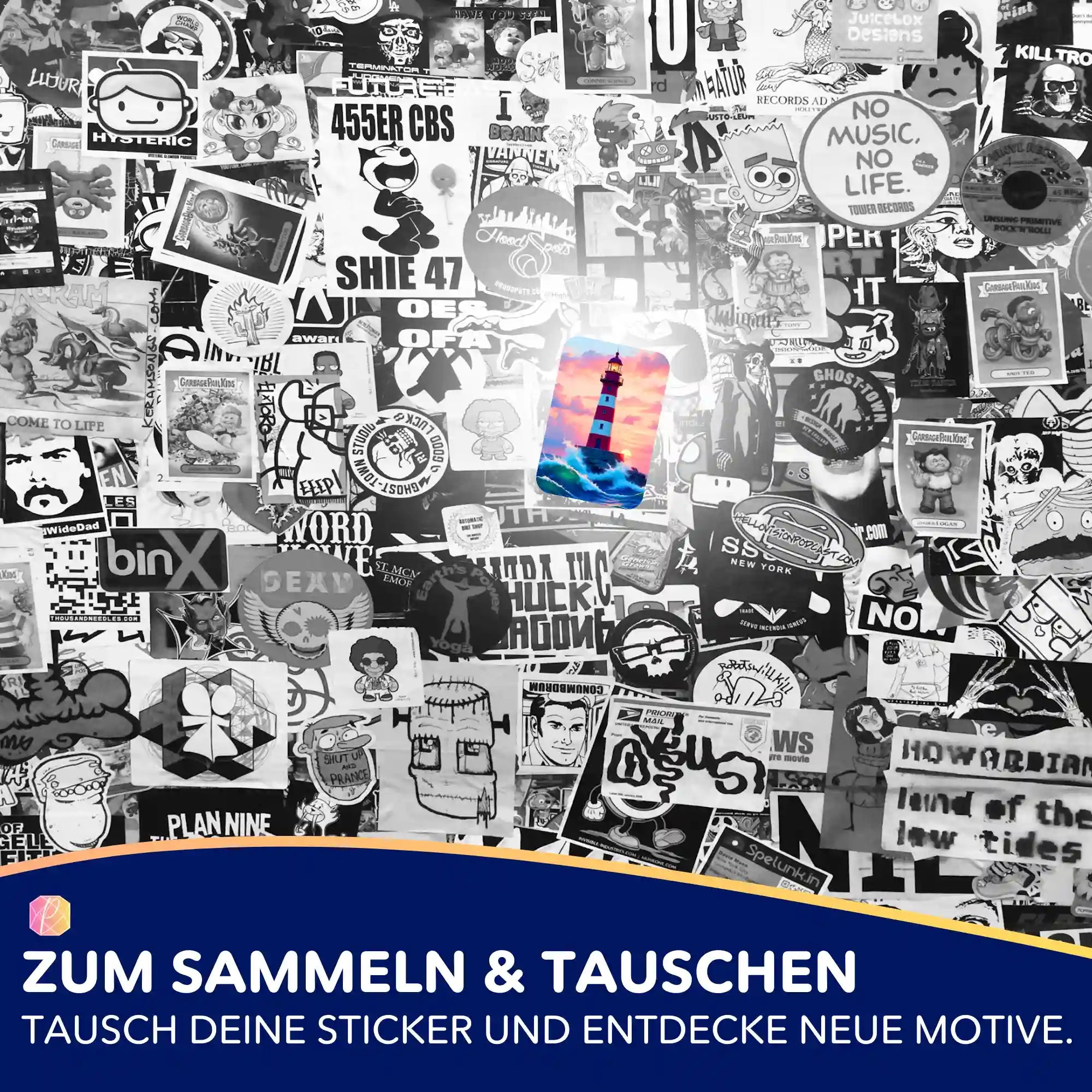 Aufkleber 5er-Set - Leuchtturm der Hoffnung
