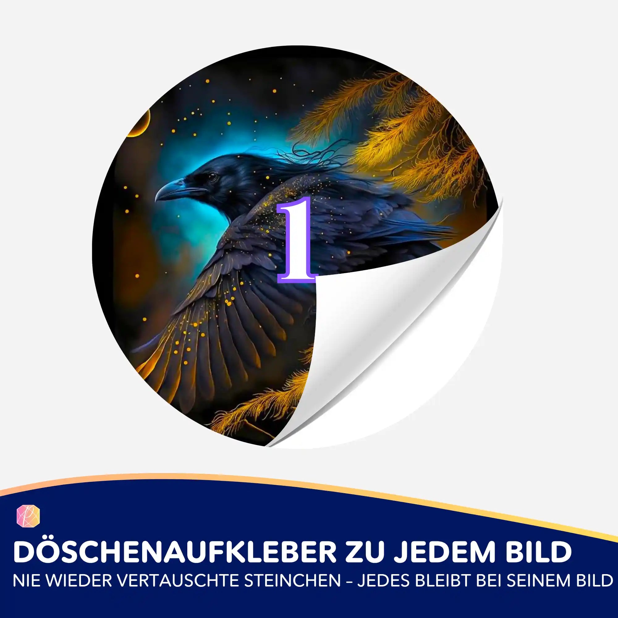 Döschenaufkleber - Hexenrabe
