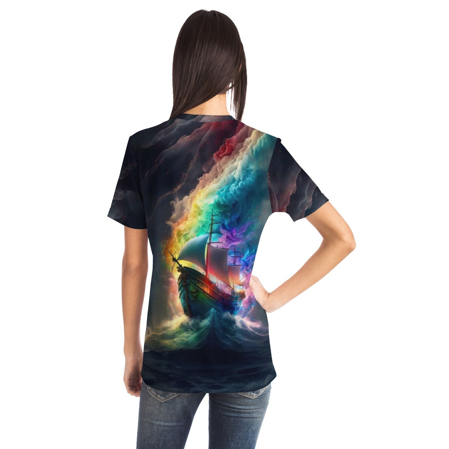 Dreamer T-Shirt - Multi Special - Schiff im bunten Meer