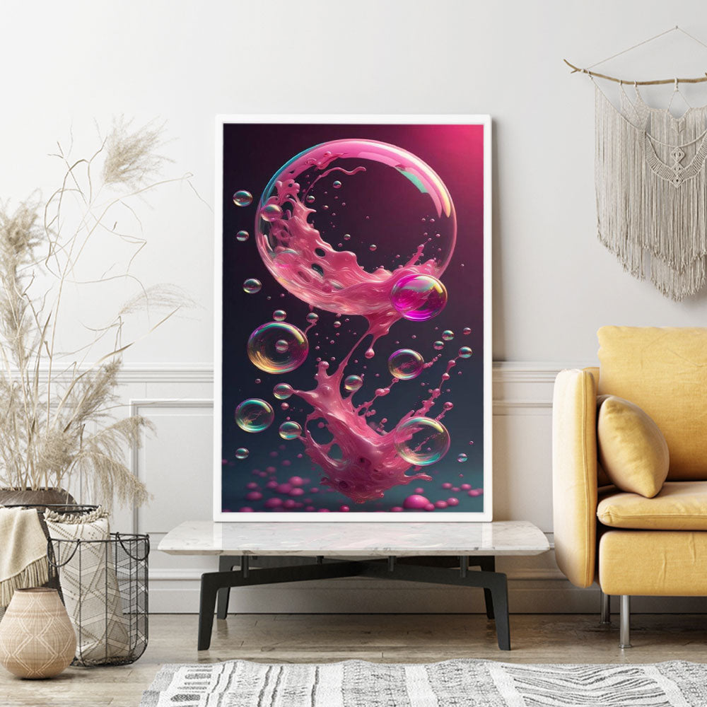 Diamond Painting Wandgestaltung Bubble Splash