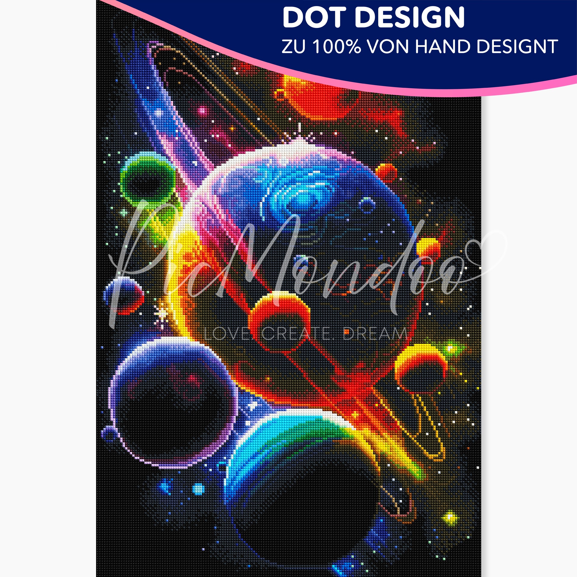 Diamond Painting Dot desing Buntes Universum "Limited Edition"