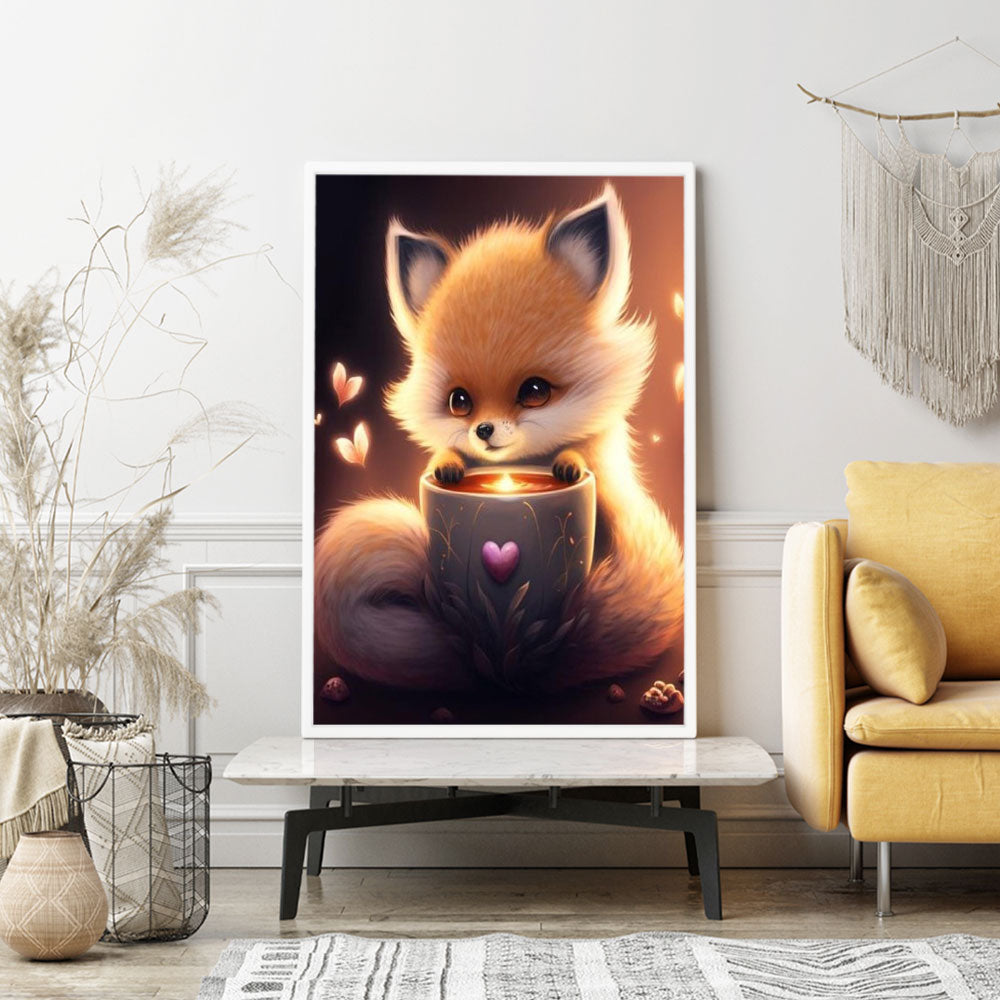 Diamond Painting Wandgestaltung Kleiner Fuchs