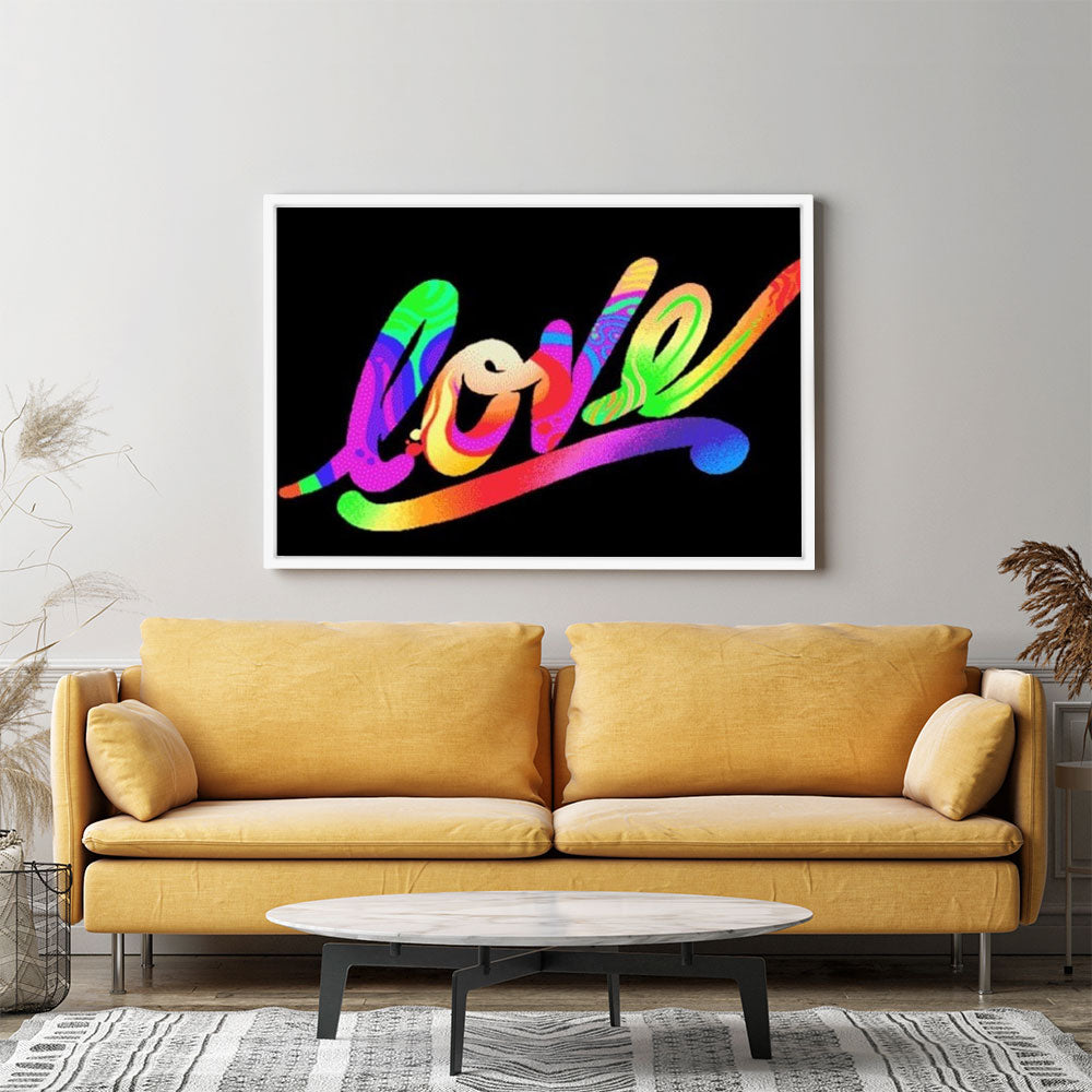 GRATIS Diamond Painting Wandgestaltung Love