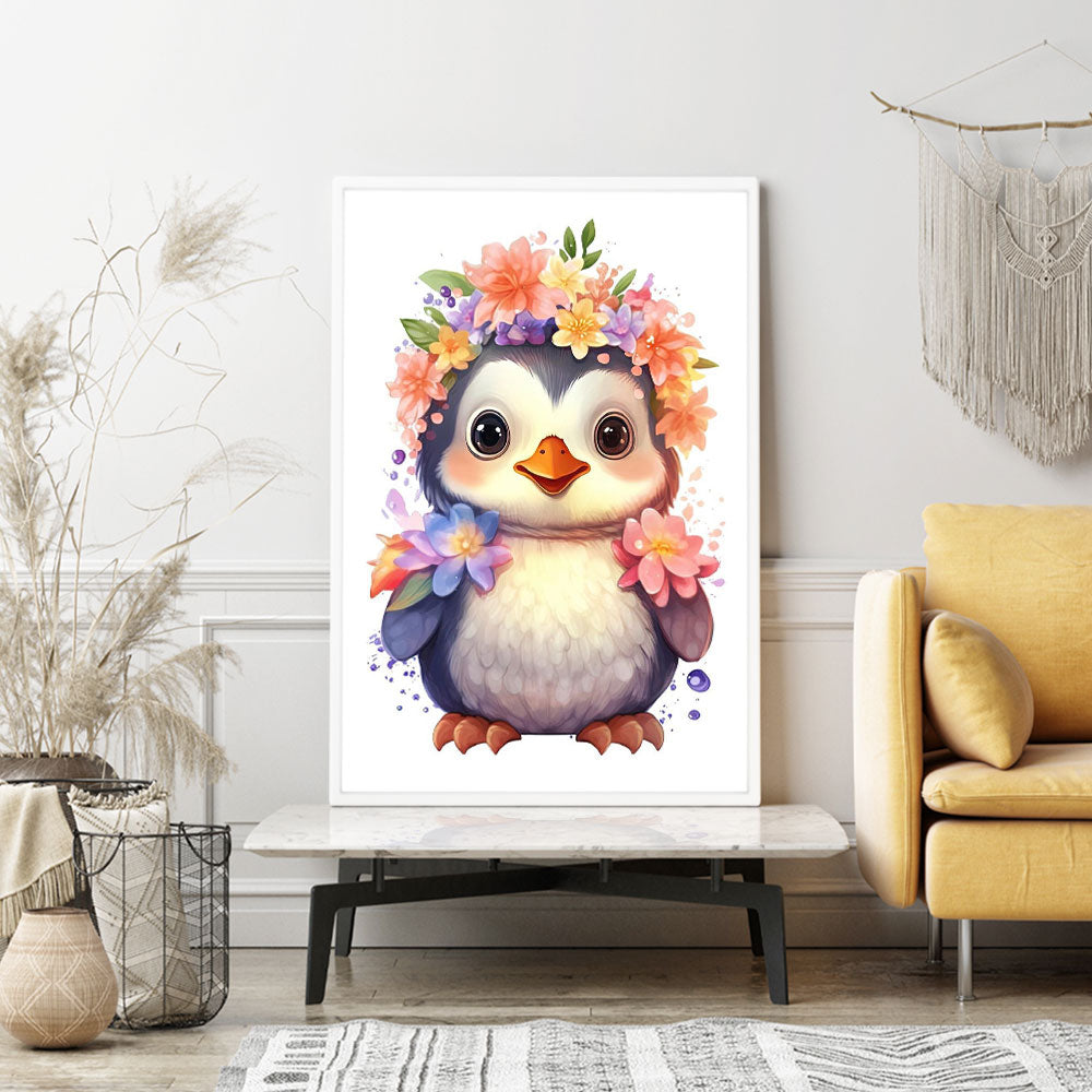 GRATIS Diamond Painting Wandgestaltung Peppina Pinguin