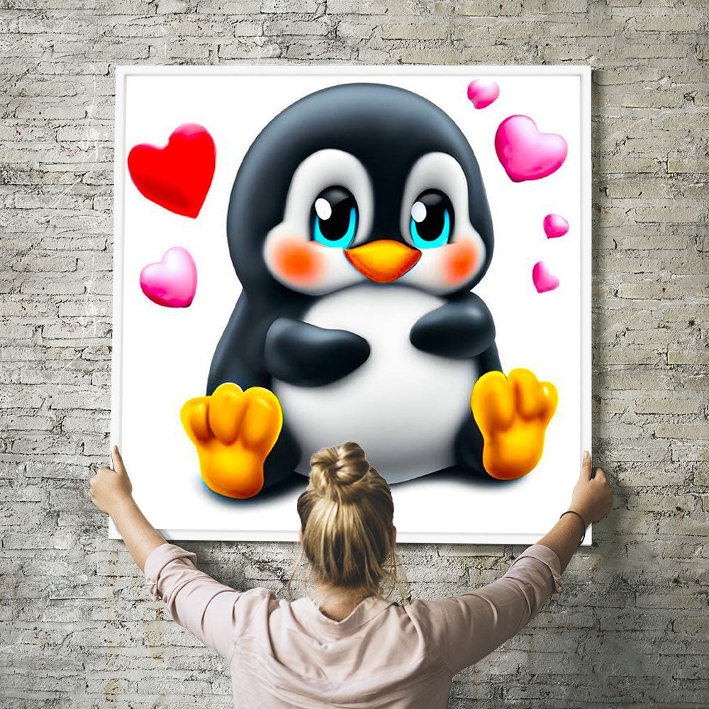 GRATIS Diamond Painting - Petro Pinguin