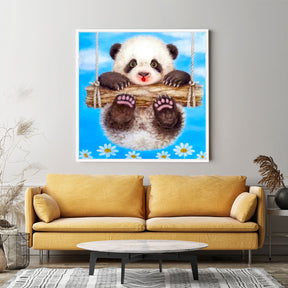 Diamond Painting Kids Wandbild Happy Pandababy