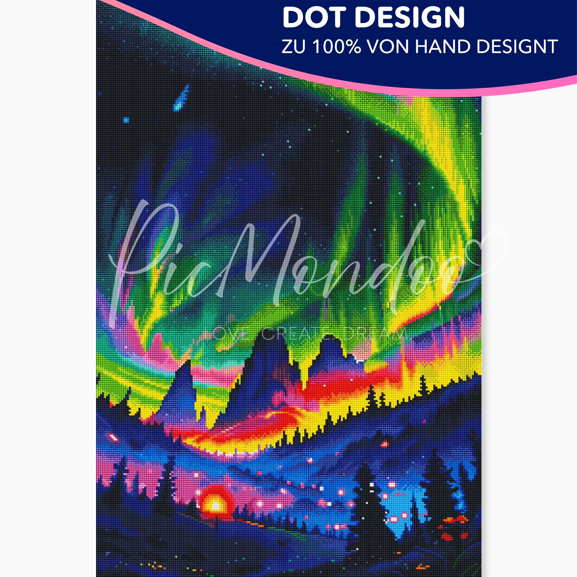 Diamond Painting Dot design Nacht der bunten Lichter "Limited Edition"