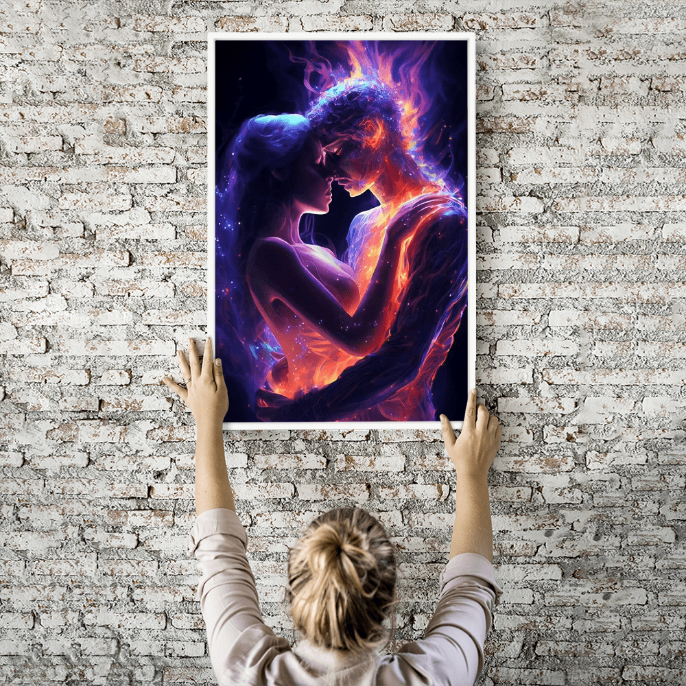 Diamond Painting Wandbild Love is on fire