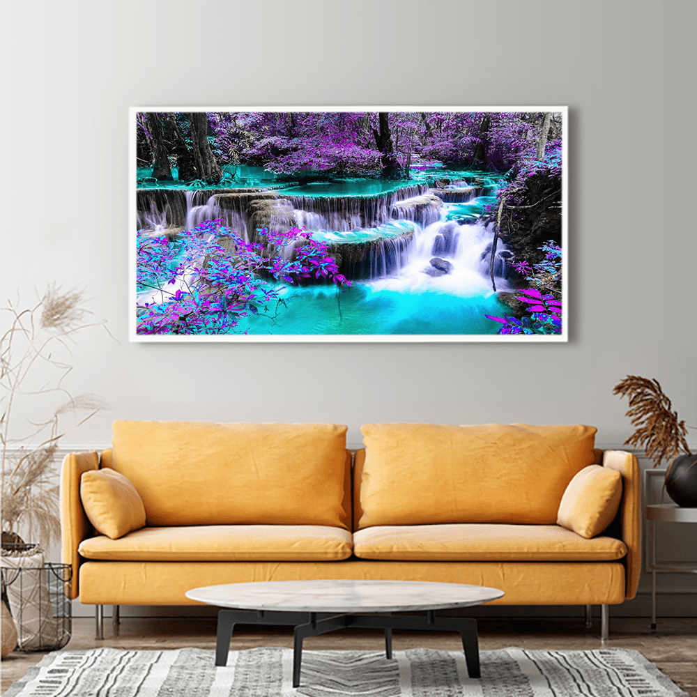 Diamond Painting XXL Wandbild Die Ruhe des Wasserfalles