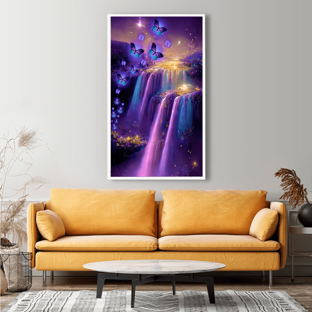 Diamond Painting XXL Wandbild Glitzerwelt der Schmetterlinge