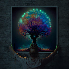 Diamond Painting Special Wandbild Colorful lightning tree