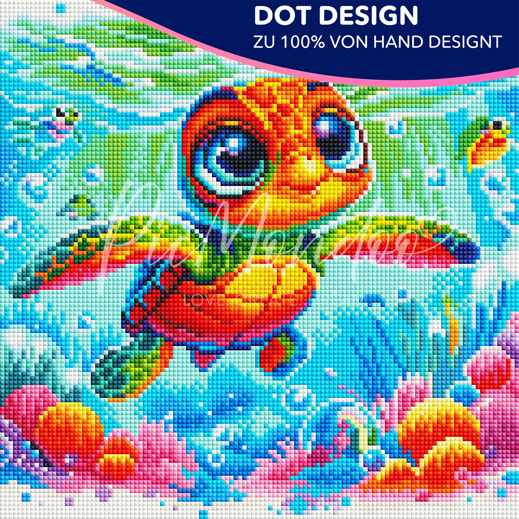 Diamond Painting Dot Design Lotta, die kleine Meeresschildkröte