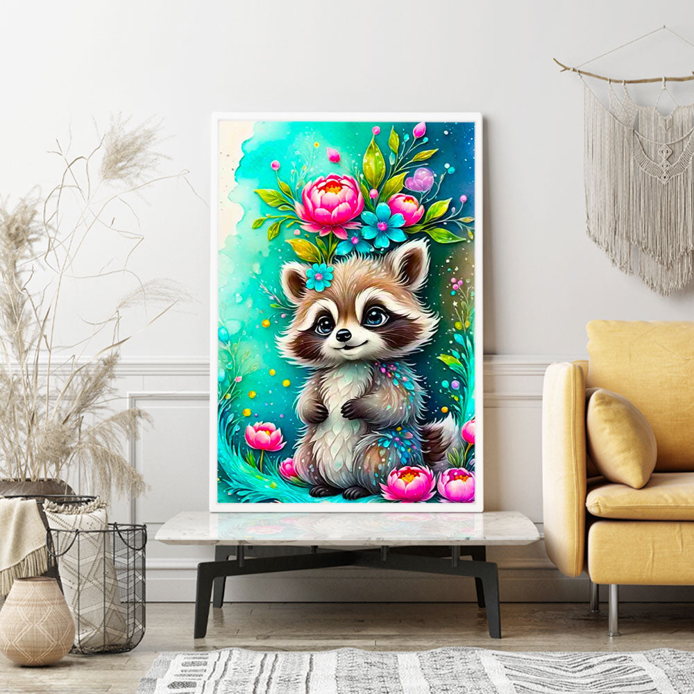 Diamond Painting Wandgestaltung Willi liebt Blumen "Limited Edition"