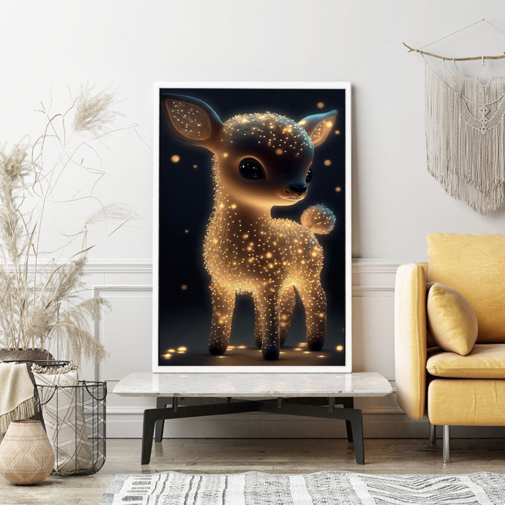 Diamond Painting Wandgestaltung Glitzer Bambi