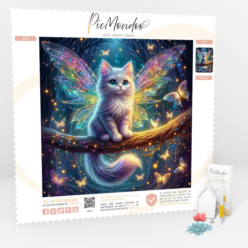 Diamond Painting Multi Special - Wundervolle Feenkatze "Limited Edition"