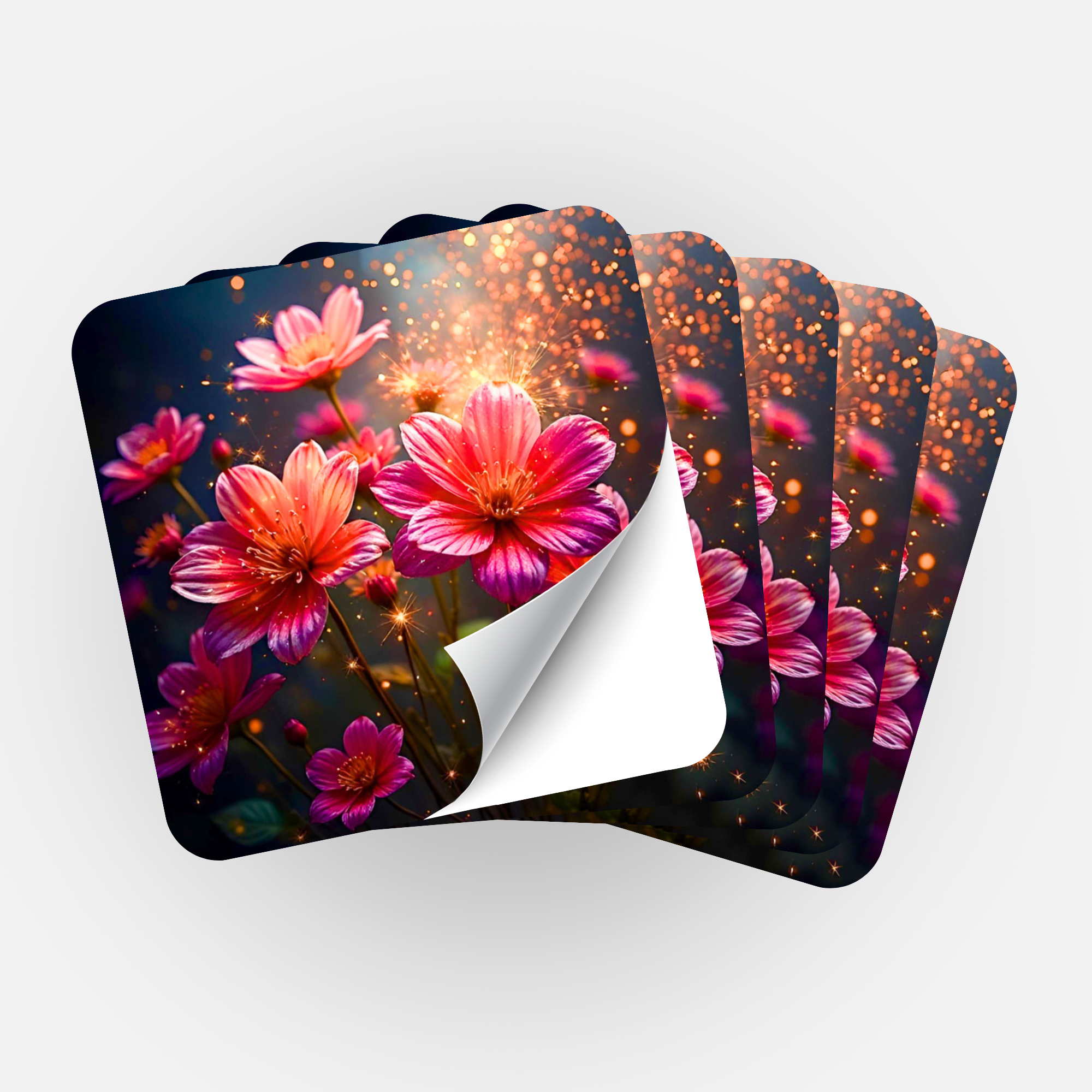 Aufkleber 5er-Set - Flower Sparkle