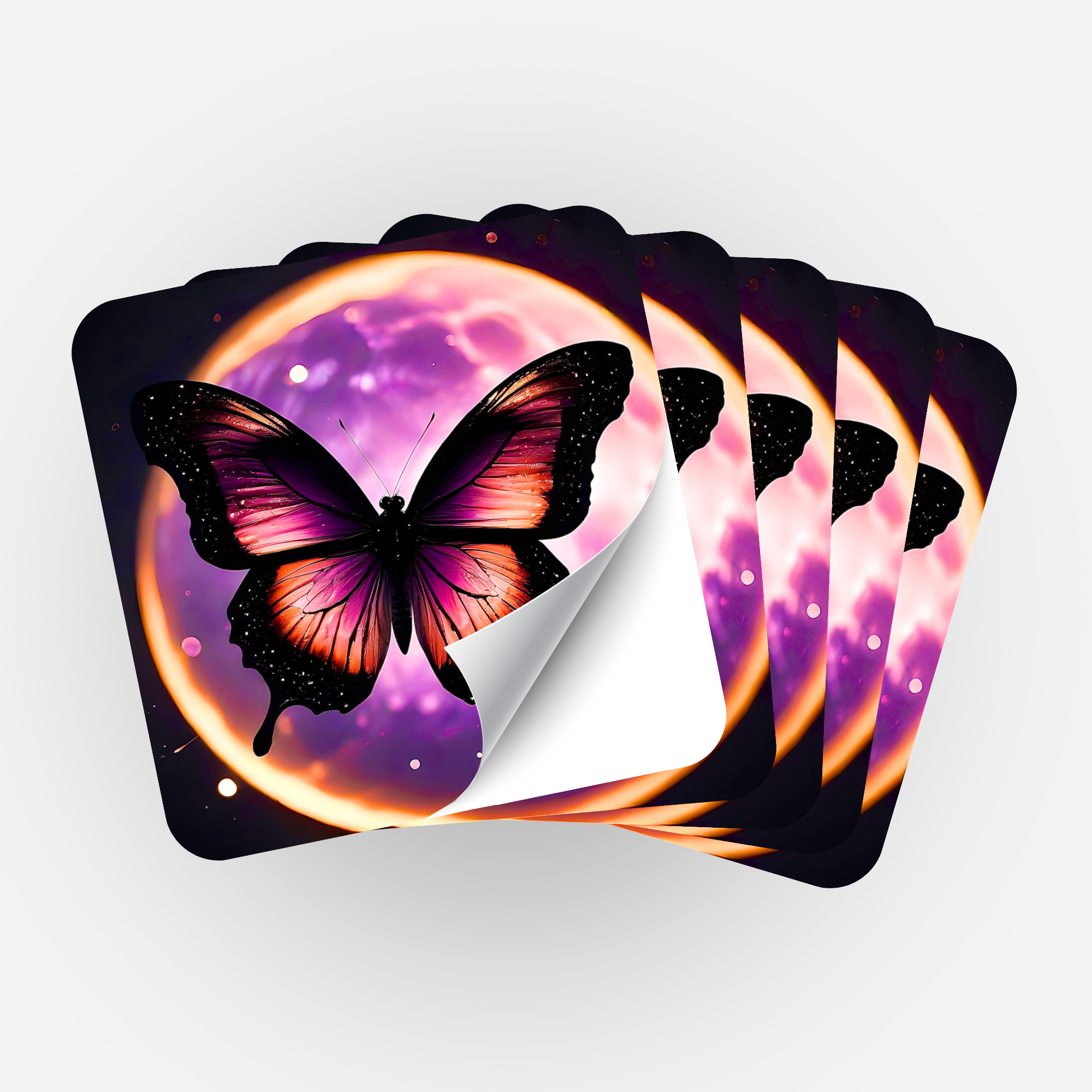 Aufkleber 5er-Set - Purple Moon