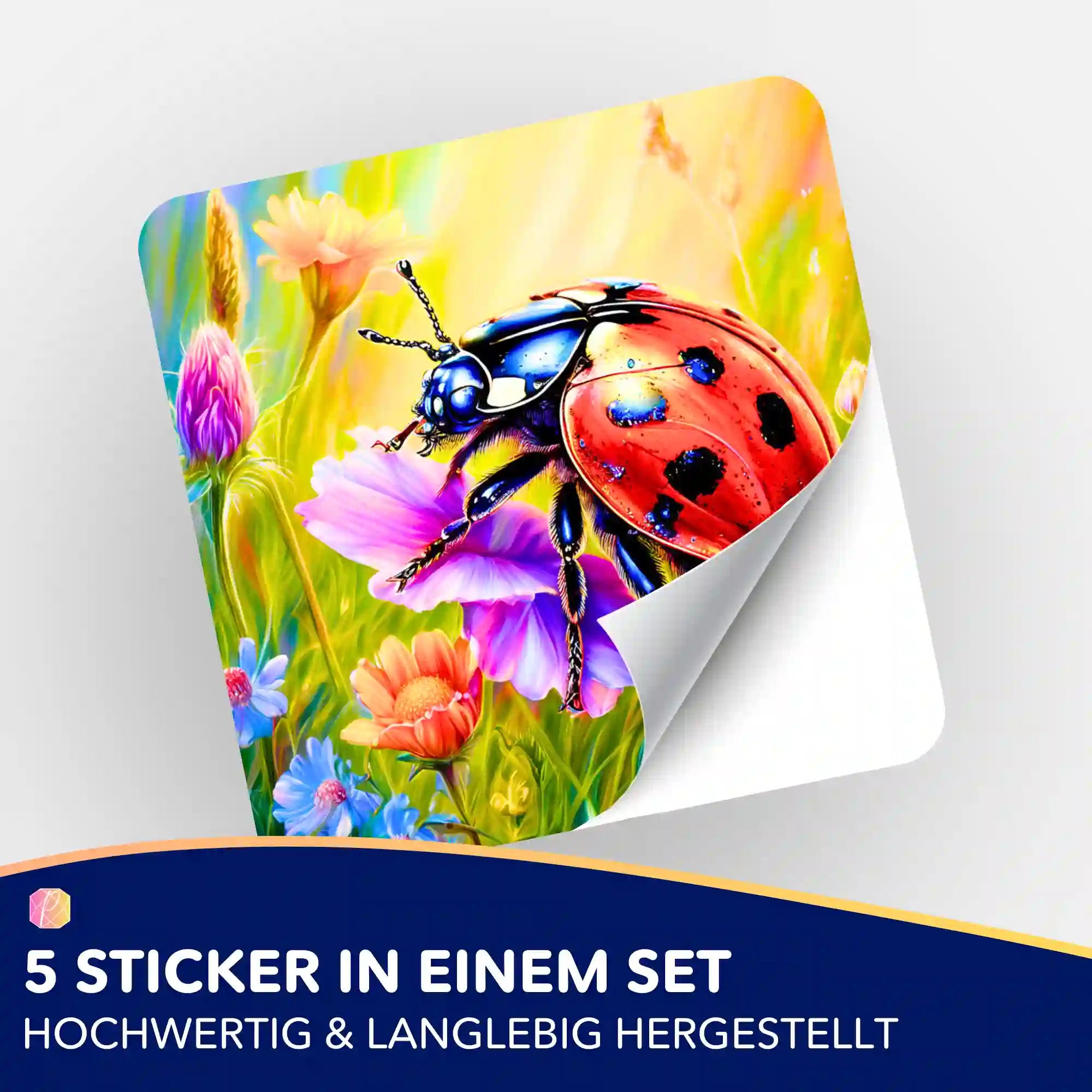 Aufkleber 5er-Set - Kleiner Bote des Glücks