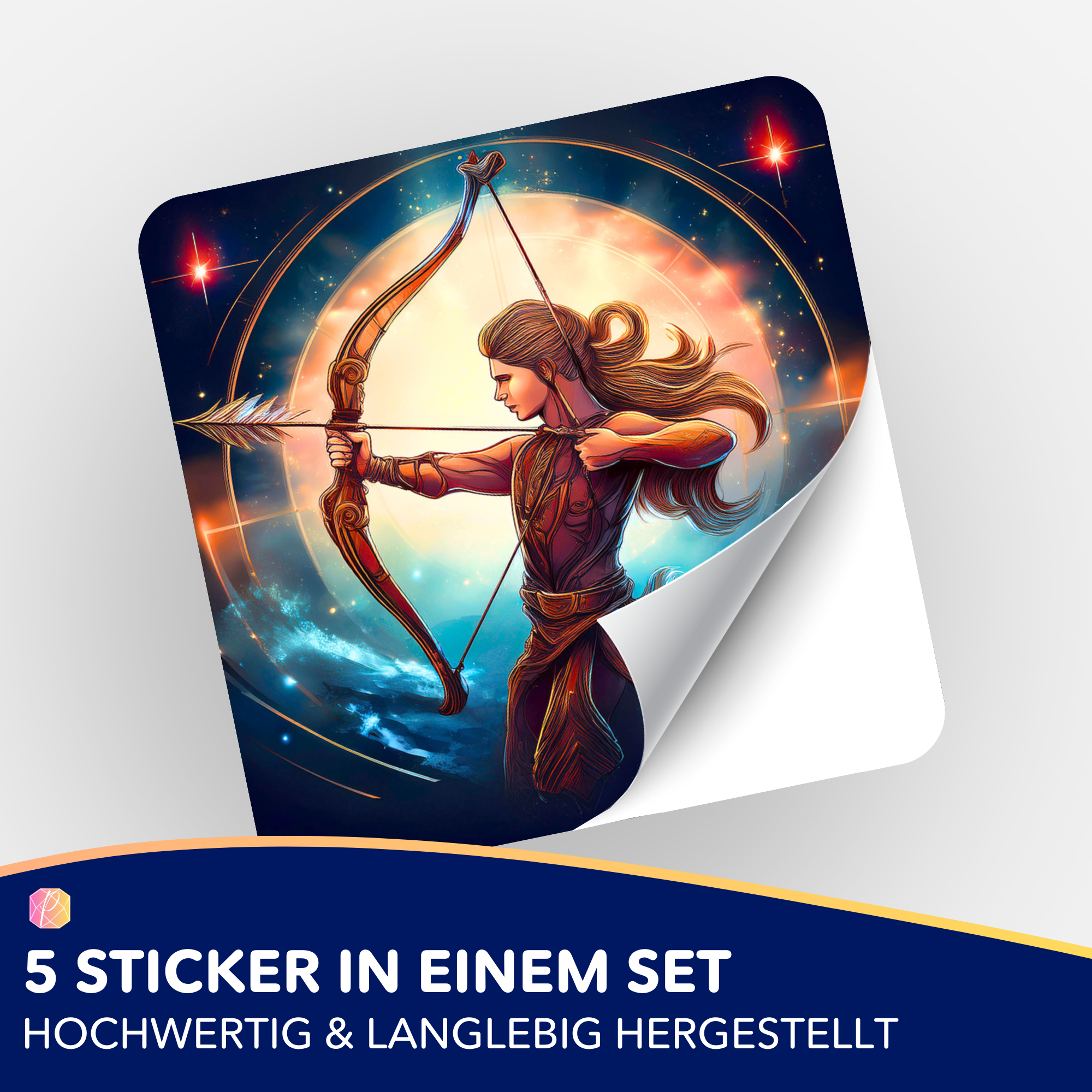 Aufkleber 5er-Set - Sternzeichen Schütze "Limited Edition"
