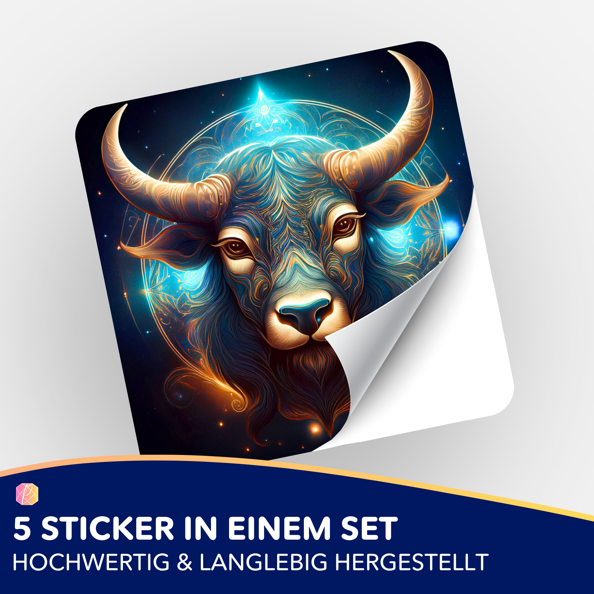 Aufkleber 5er-Set - Sternzeichen Stier "Limited Edition"