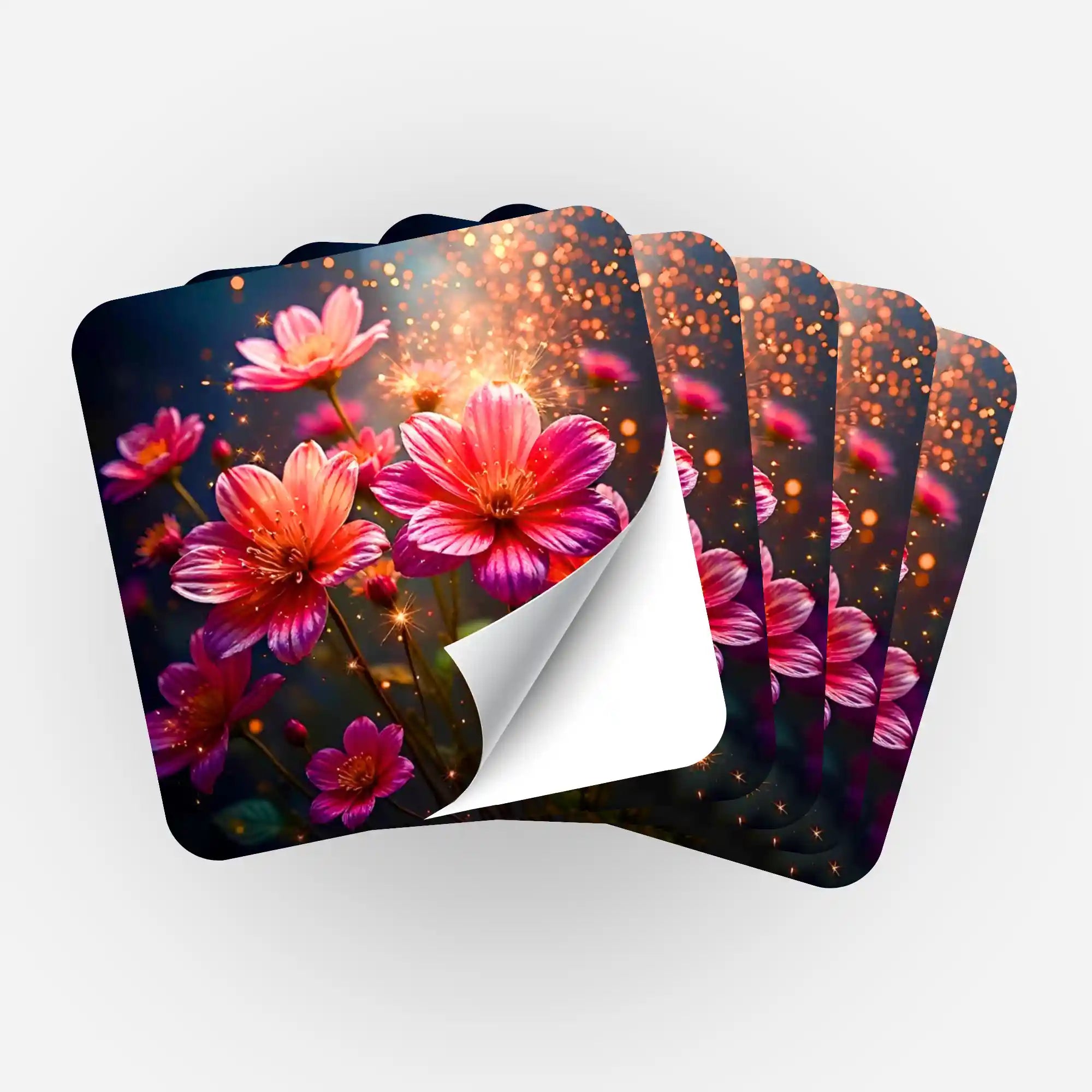 Aufkleber 5er-Set - Flower Sparkle