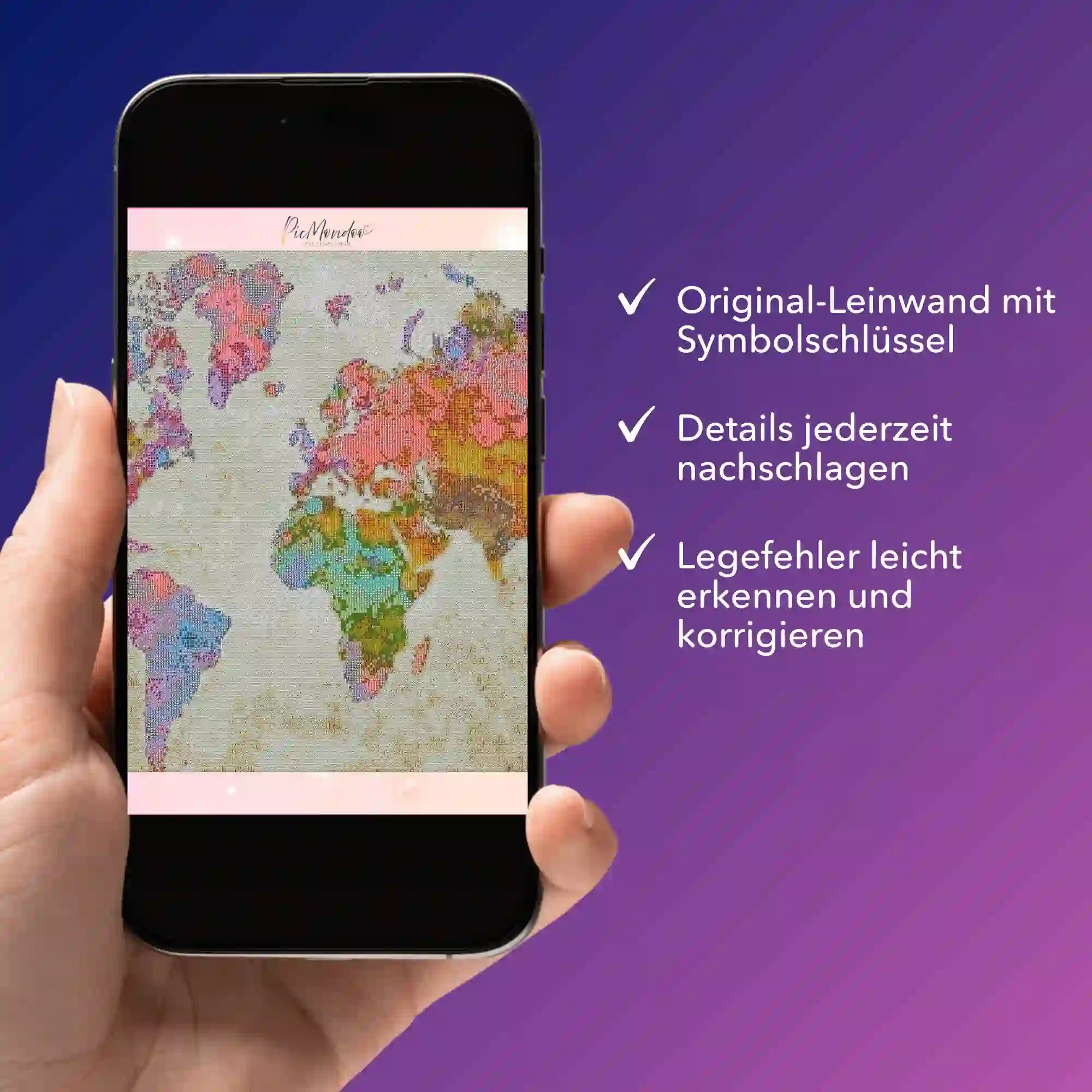 Digitale Bildmappe - Bunte Weltkarte