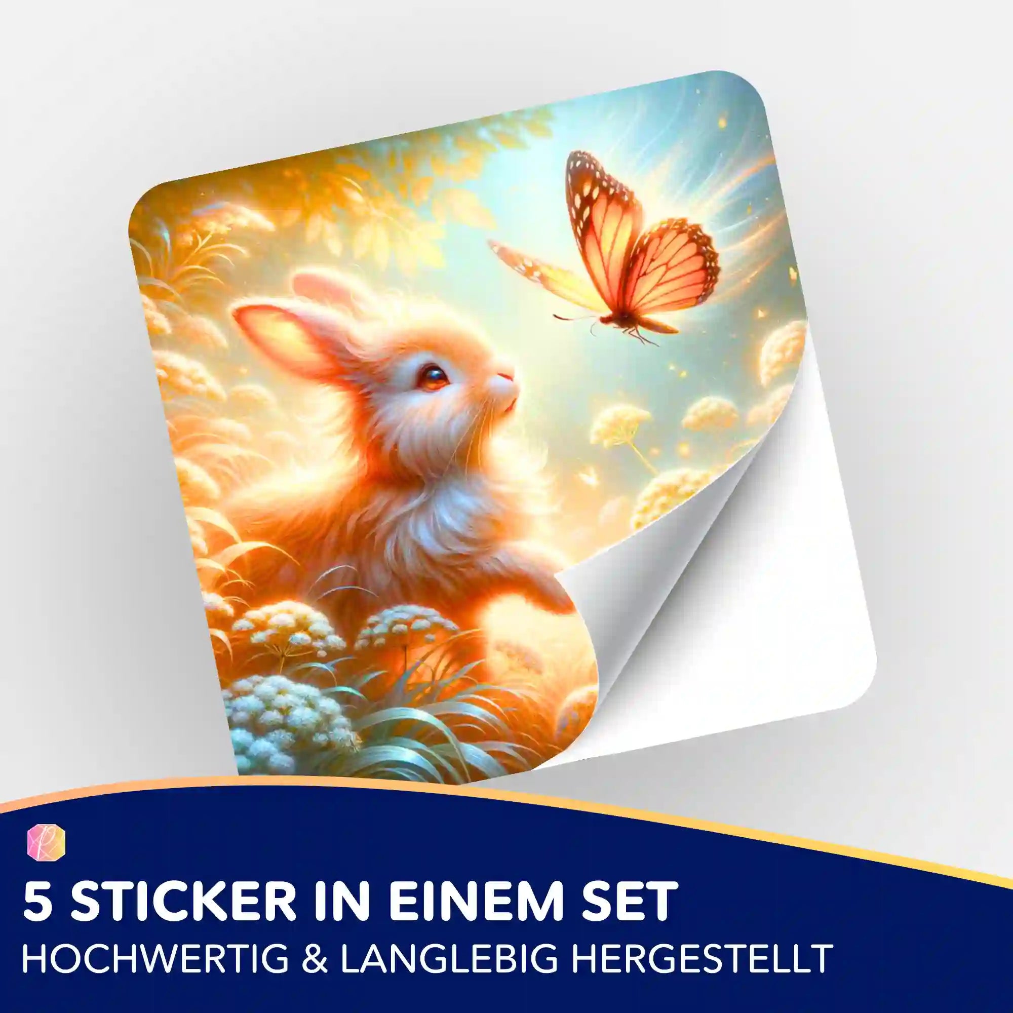 Aufkleber 5er-Set - Häschenfreunde