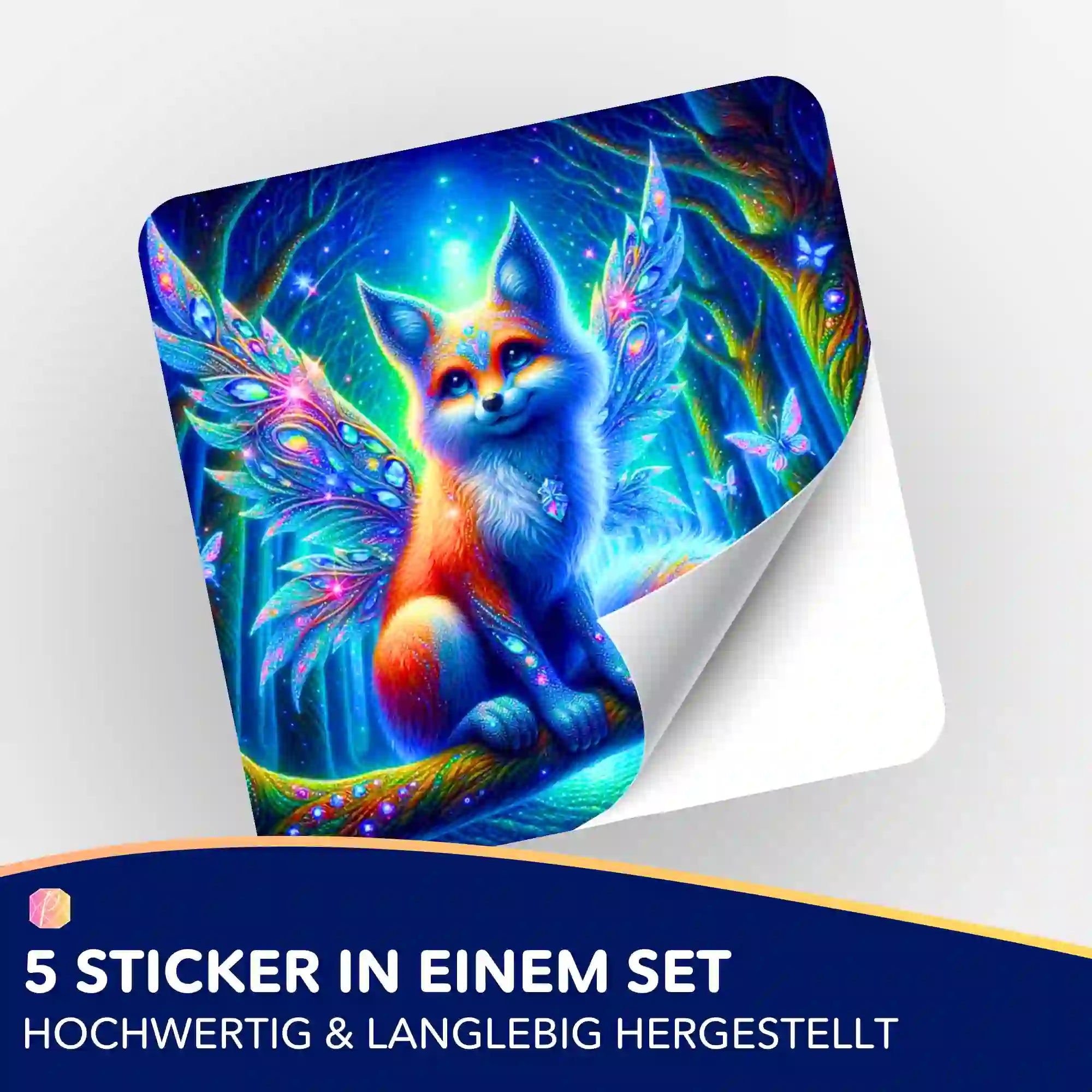 Aufkleber 5er-Set - Fairy Fox of Magic