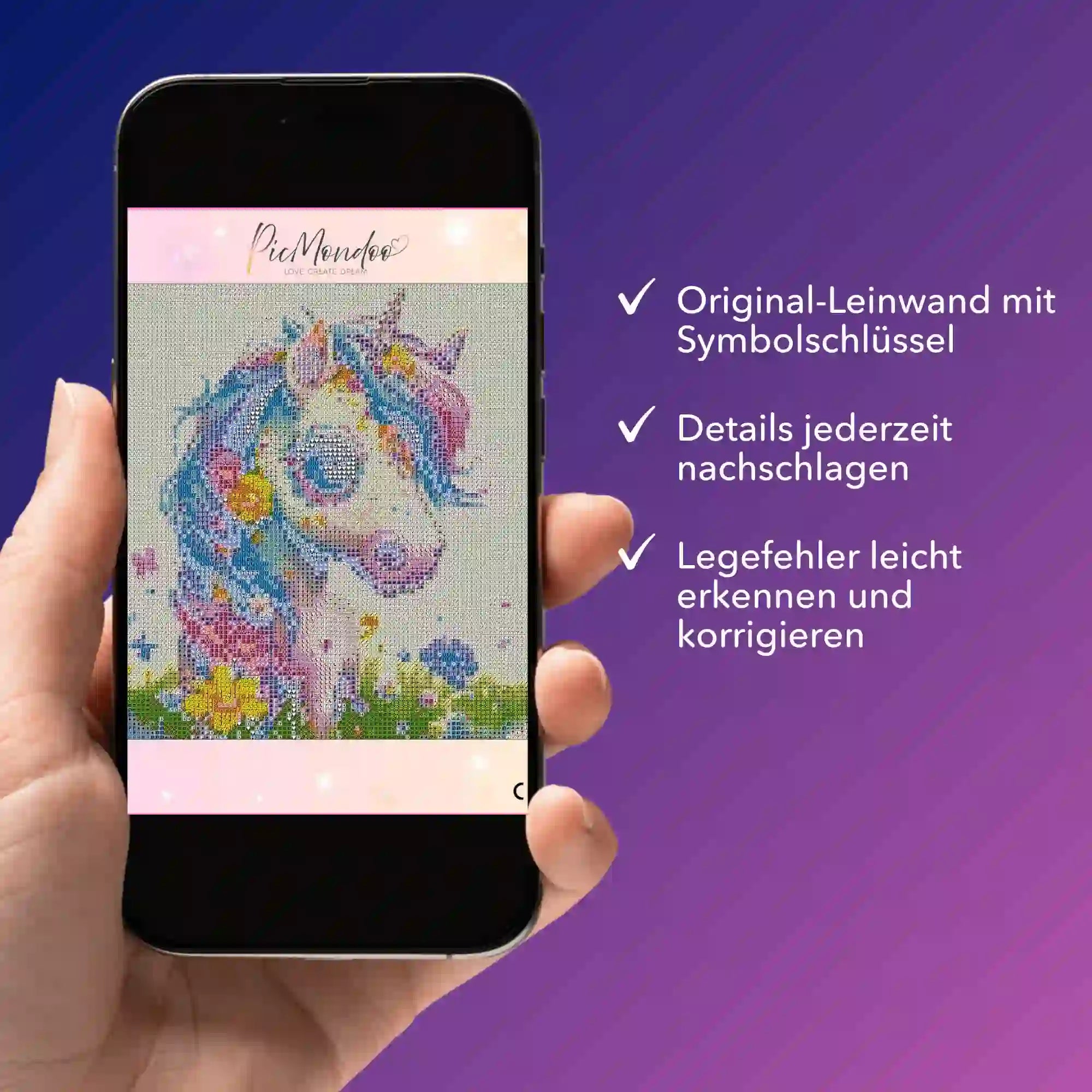 Digitale Bildmappe - Süßes Einhorn