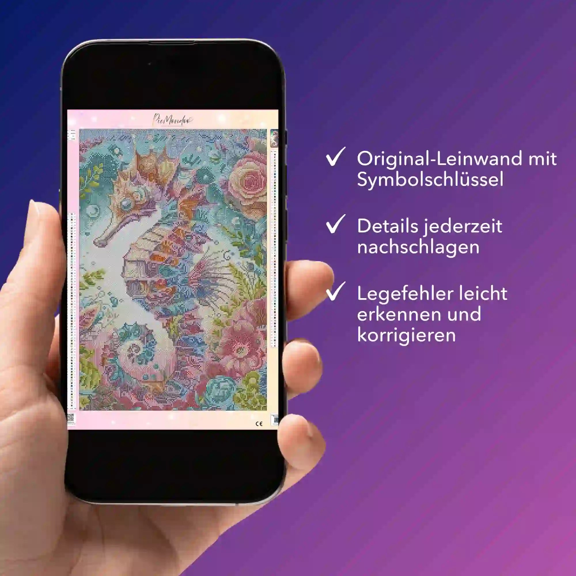 Digitale Bildmappe - Seepferdchen Blütentraum