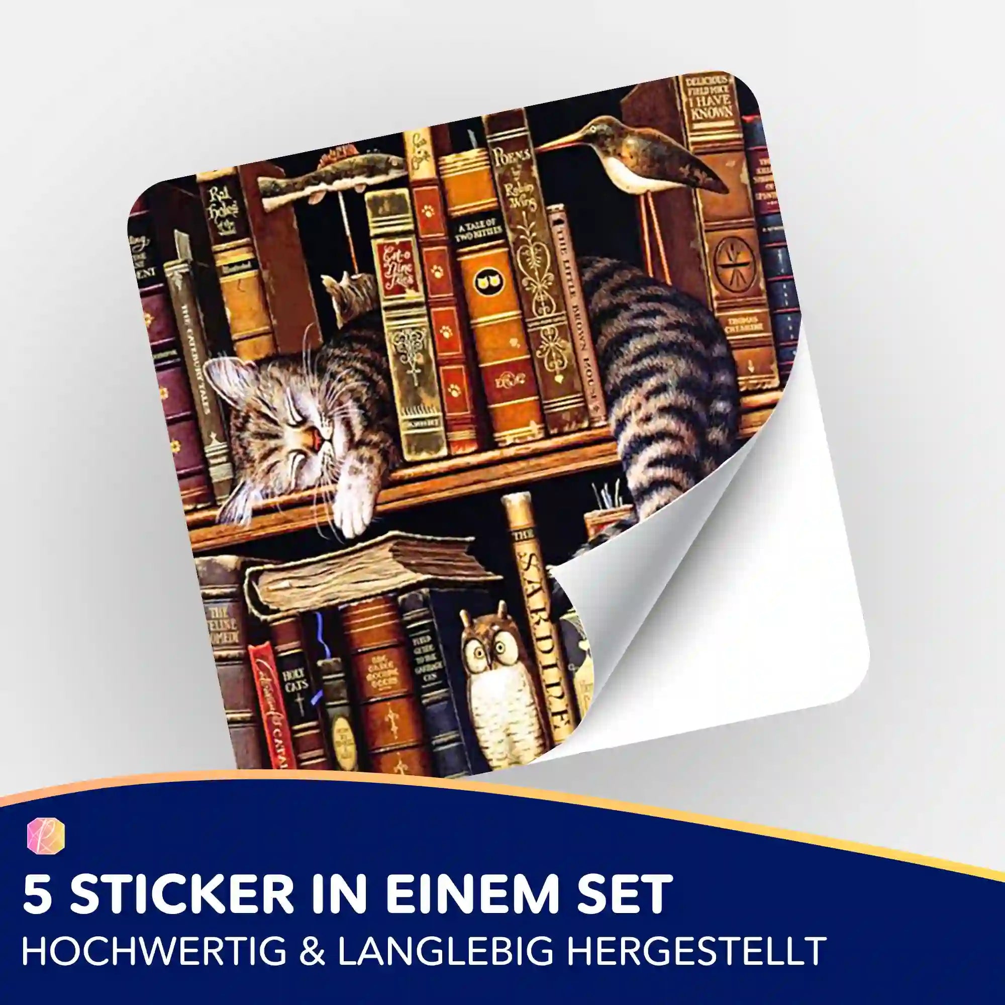 Aufkleber 5er-Set - Chillout Cat