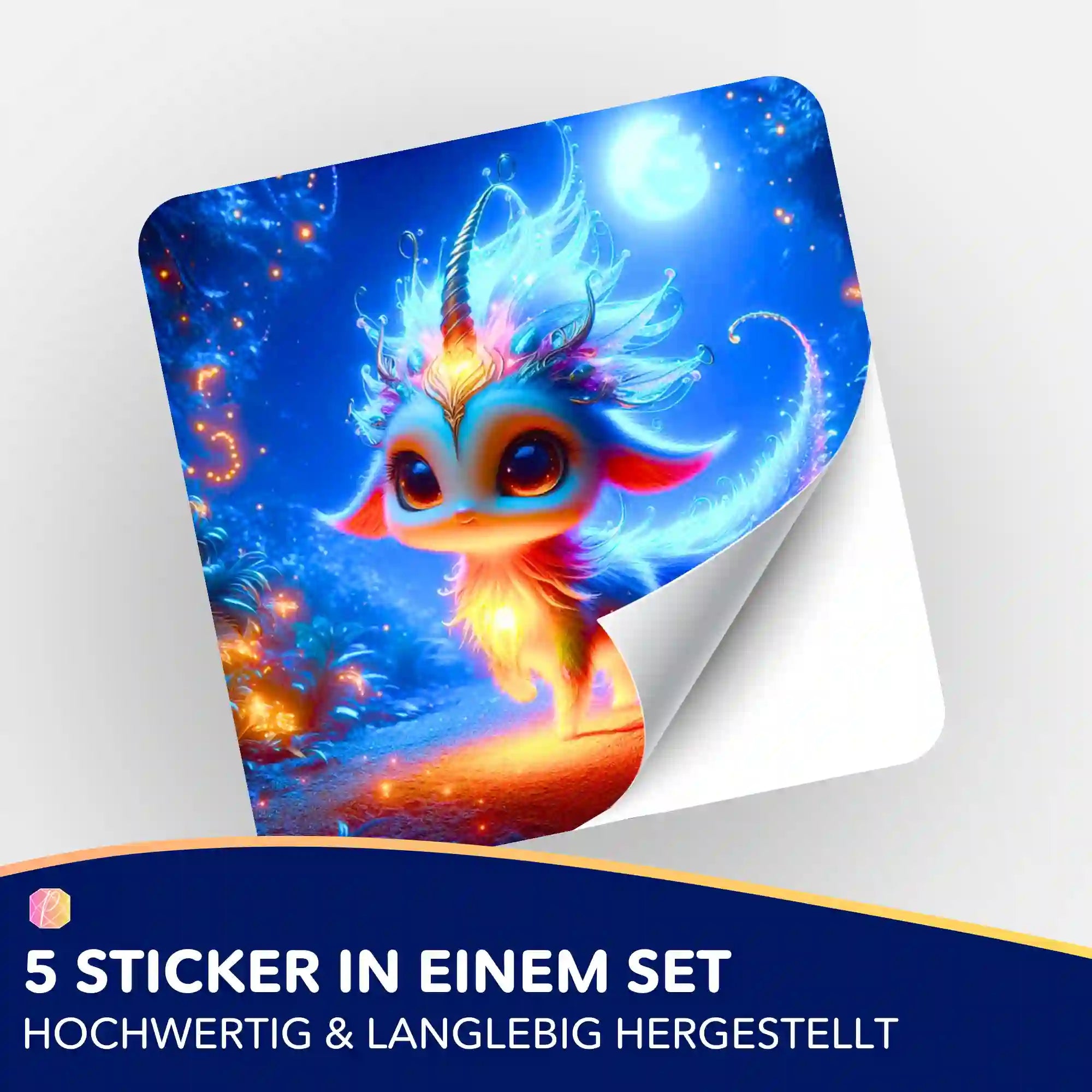 Aufkleber 5er-Set - Mondscheintanz