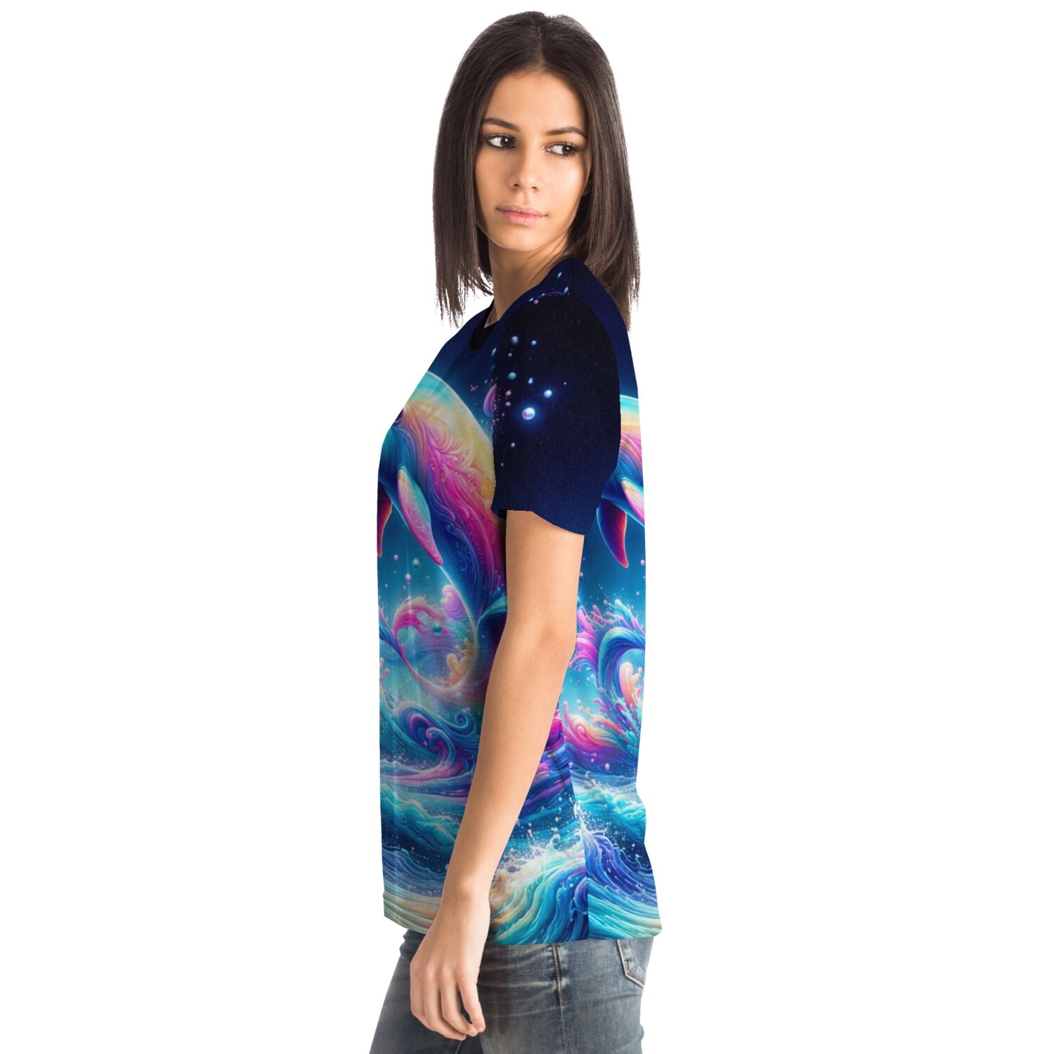 Dreamer T-Shirt - Delfin im Farbenmeer
