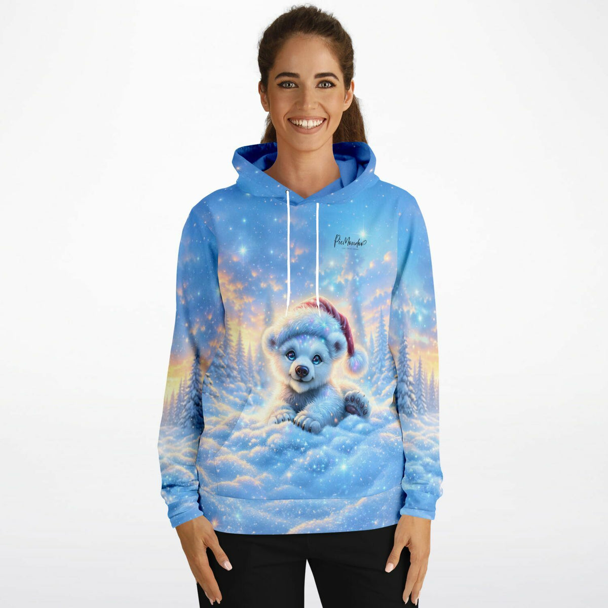 Dreamer Hoodie Kleiner Schneefunkel mit süßem Eisbären-Motiv im Winterdesign für Fans von Diamond Painting und DIY-Art